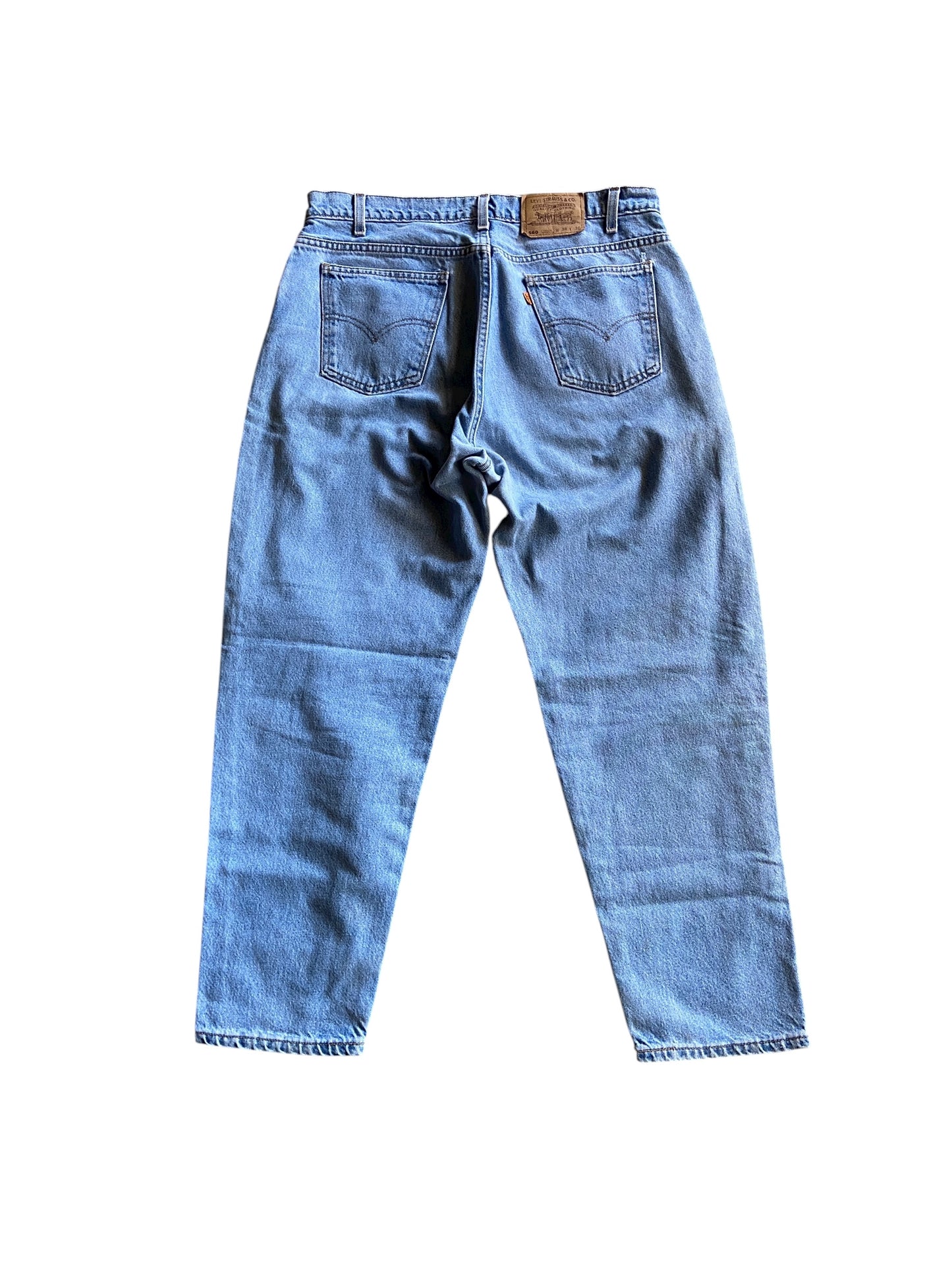 VTG Levis 560 Orange Tab Denim Jeans Sz 38x30