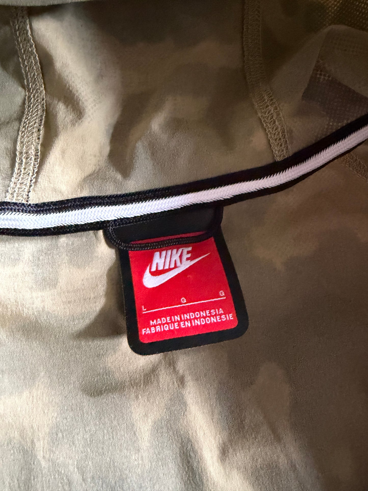 Nike Green Tech Camo Zip Up Hoodie Sz L