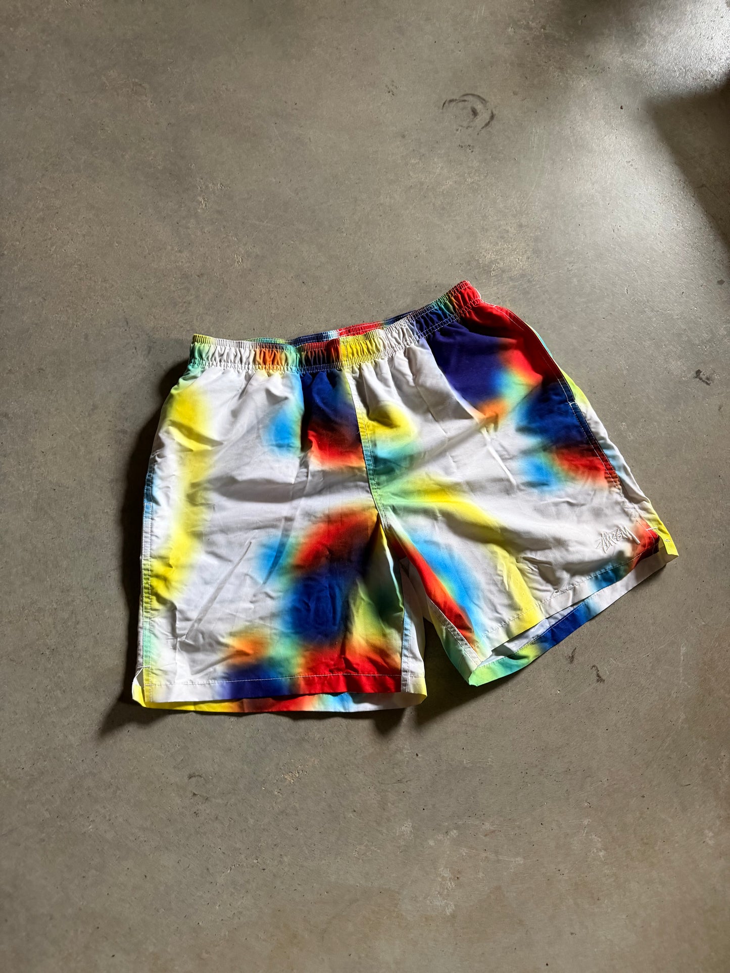 VTG Stussy Rainbow Burst Shorts Sz M