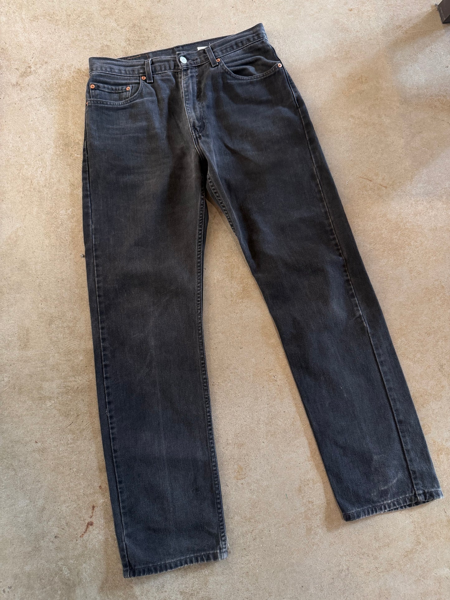 VTG Levi's 505 Black Denim Jeans Sz 34x34