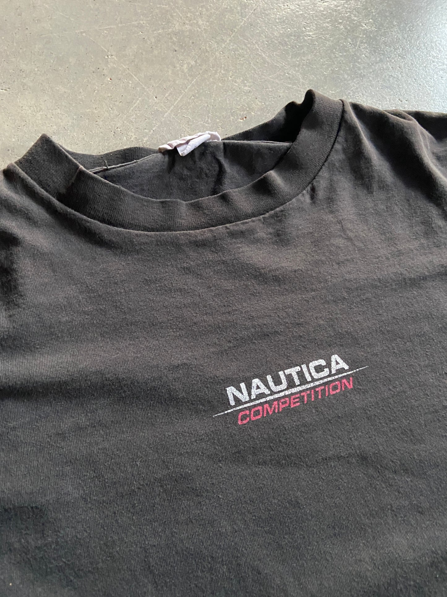 VTG Nautica Competition LS Faded Tee Sz XL