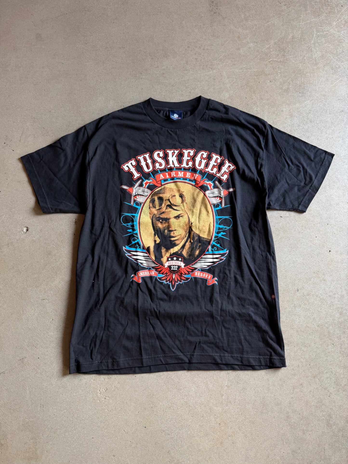 Tuskegee Airmen Redtails 332nd Fighter Group Tee Sz XL