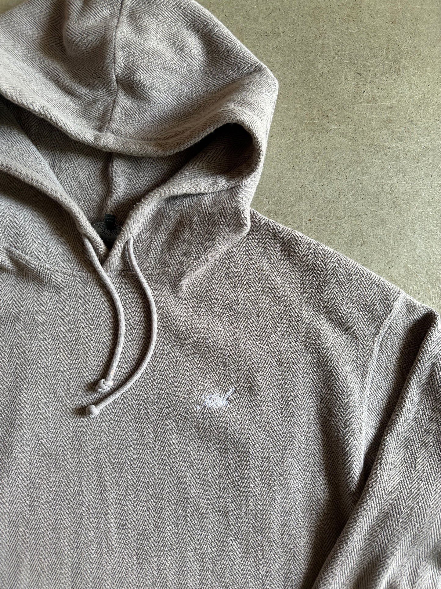 Kith Gray Weave Hoodie Sz 2XL