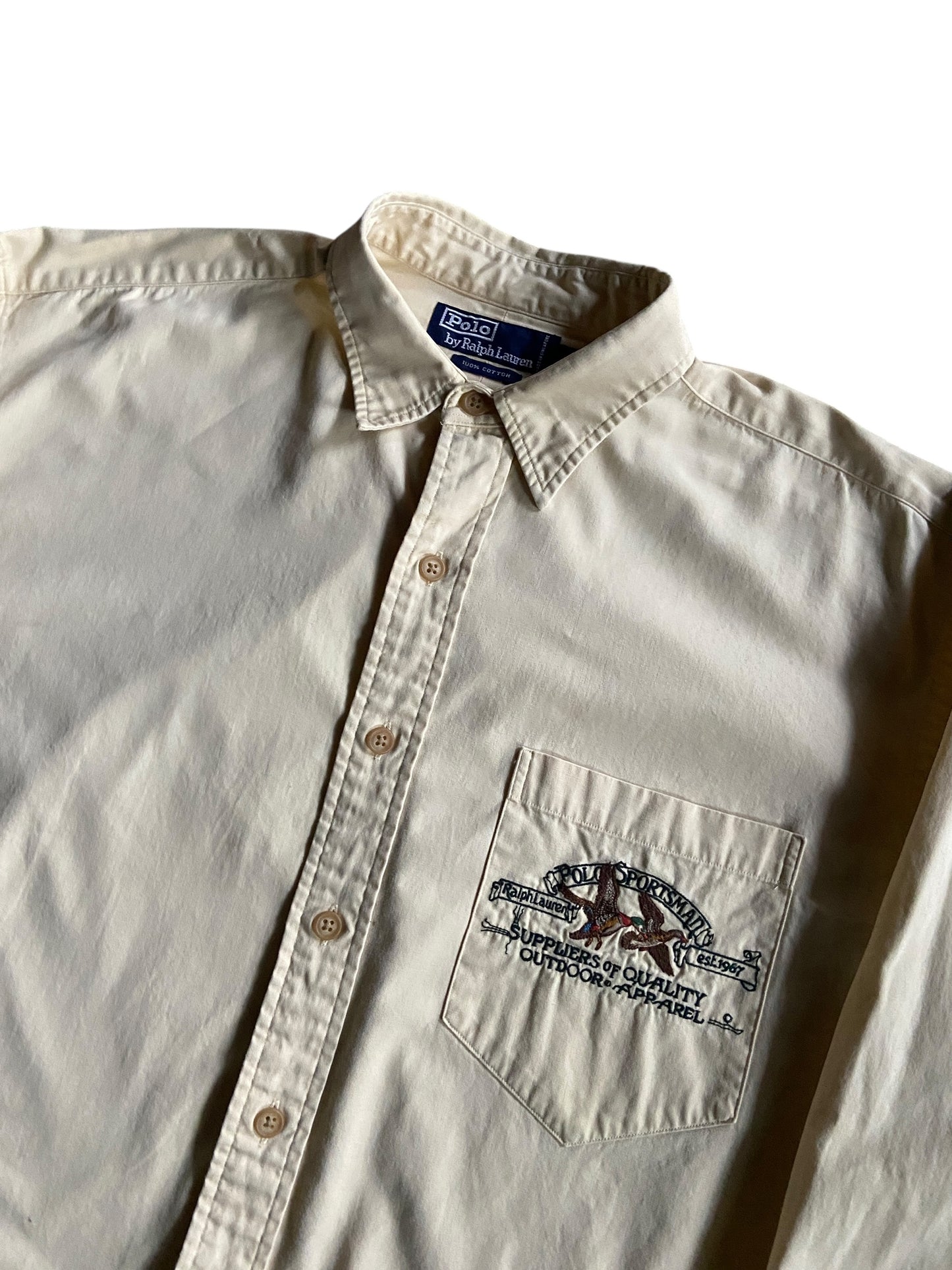 VTG Polo Ralph Lauren Sportsman Button Up Shirt Sz L/XL