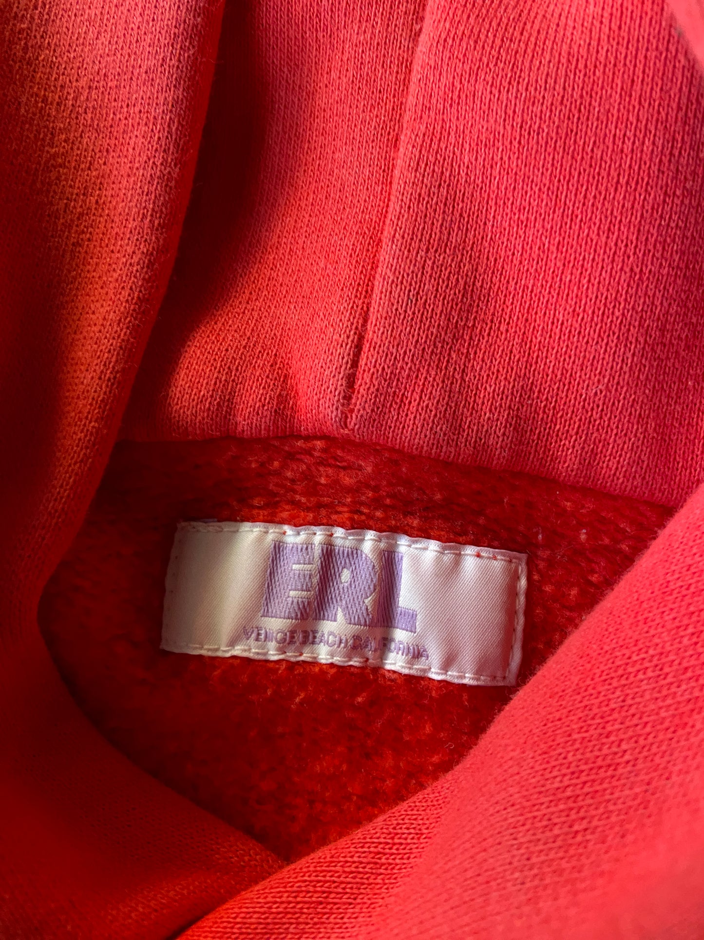 ERL Los Angeles Reworked Hooded Sweatshirt Sz XL