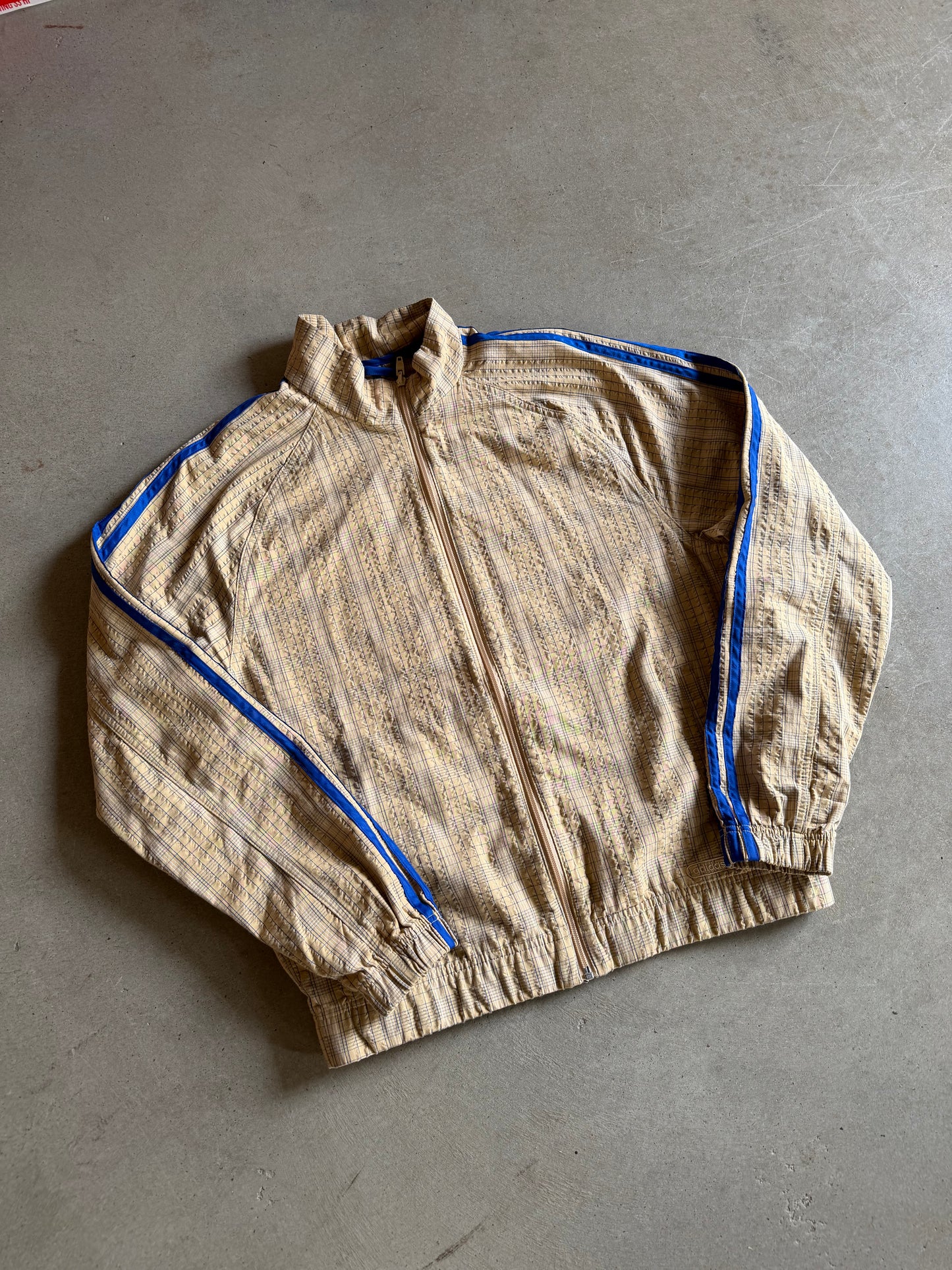 Adidas Checkered Bomber Jacket Sz M/L