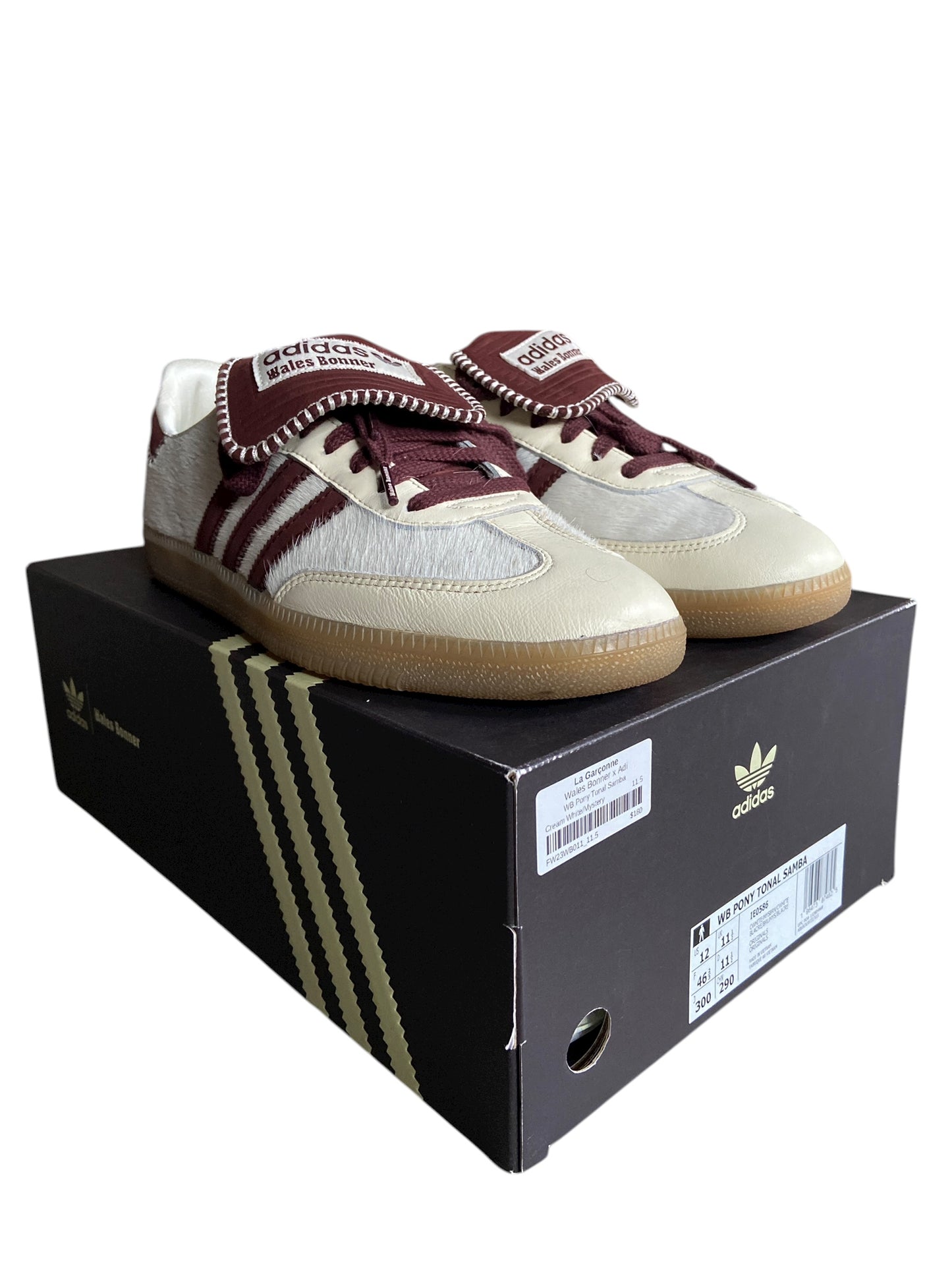 Preowned Adidas Wales Bonner WB Pony Hair Tonal/Cream IE0586 Sz 12M/13.5W