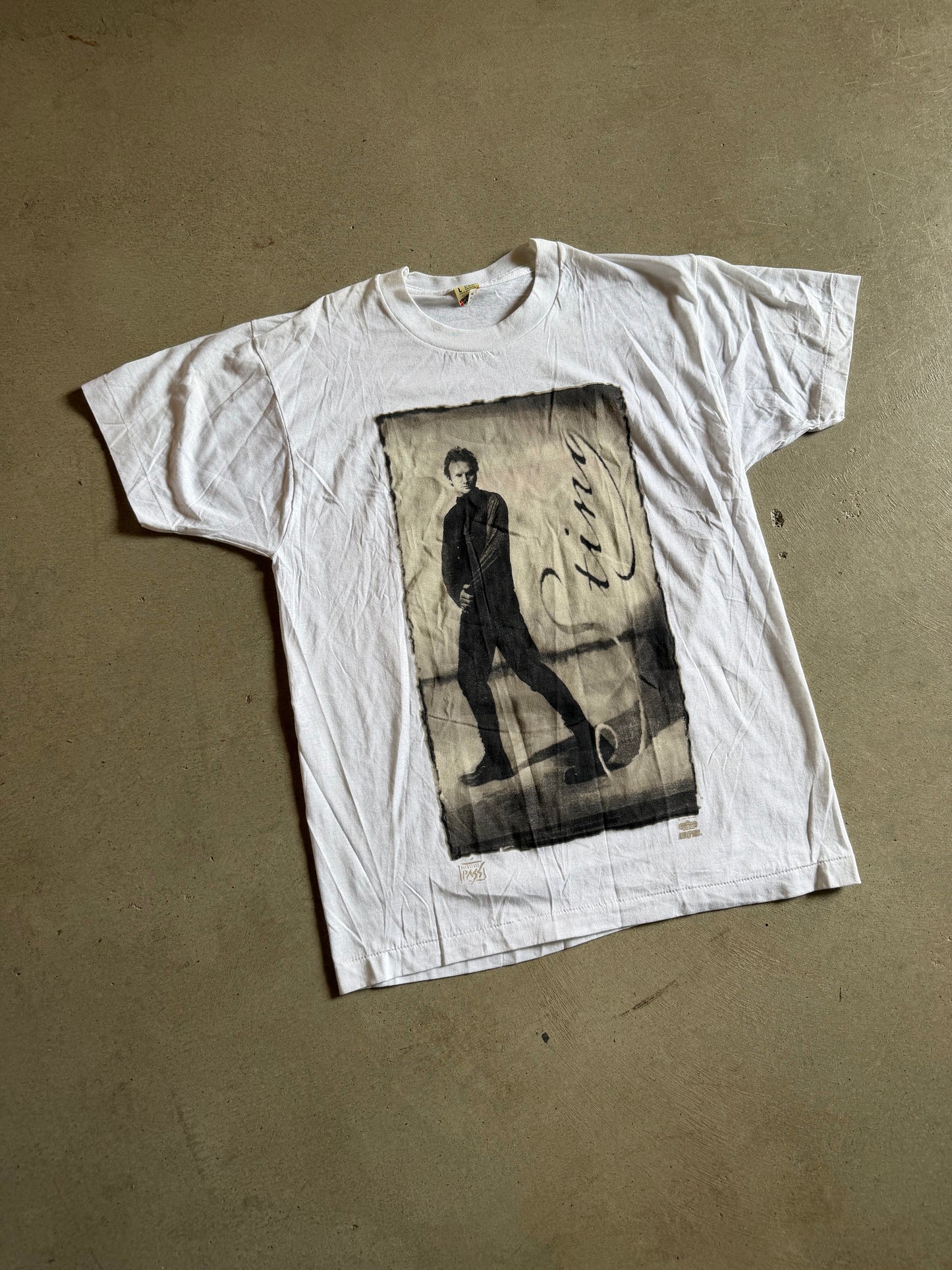 VTG 1991 Sting Backstage Pass Concert Tee Sz Med