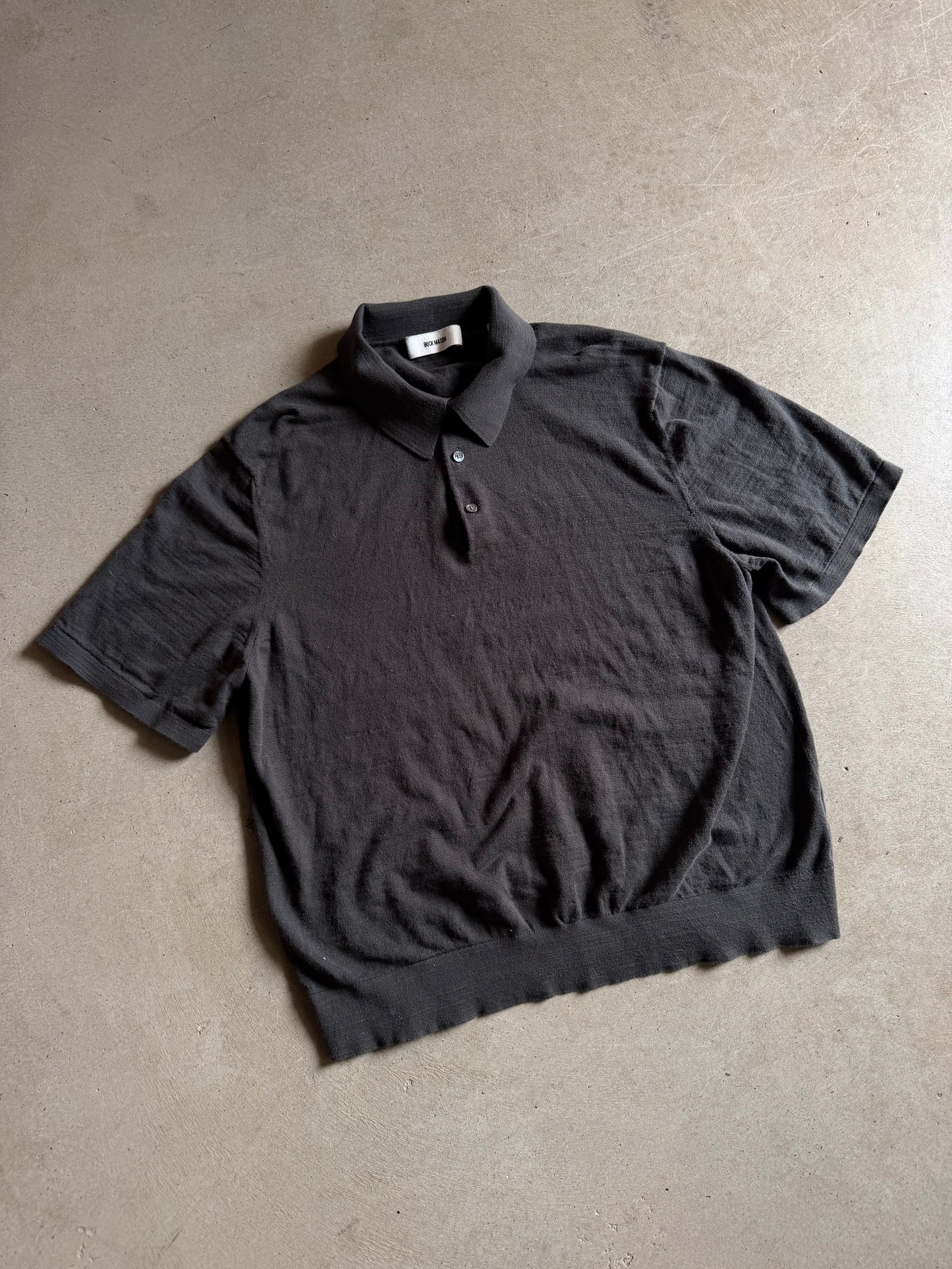 Buck Mason Black Polo Shirt Sz XL
