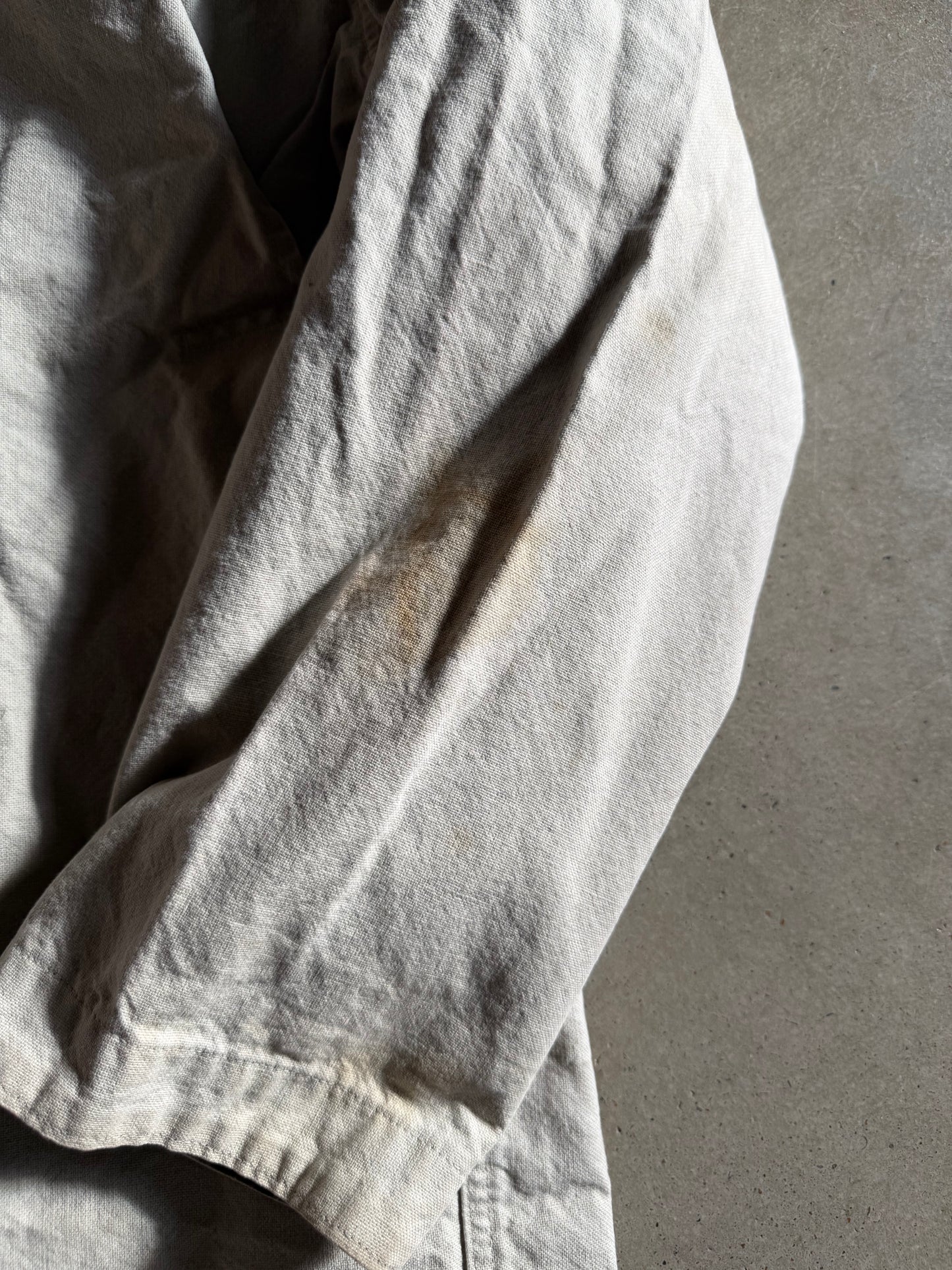 VTG LL Bean Tan Canvas Trench Jacket Sz XL/2XL