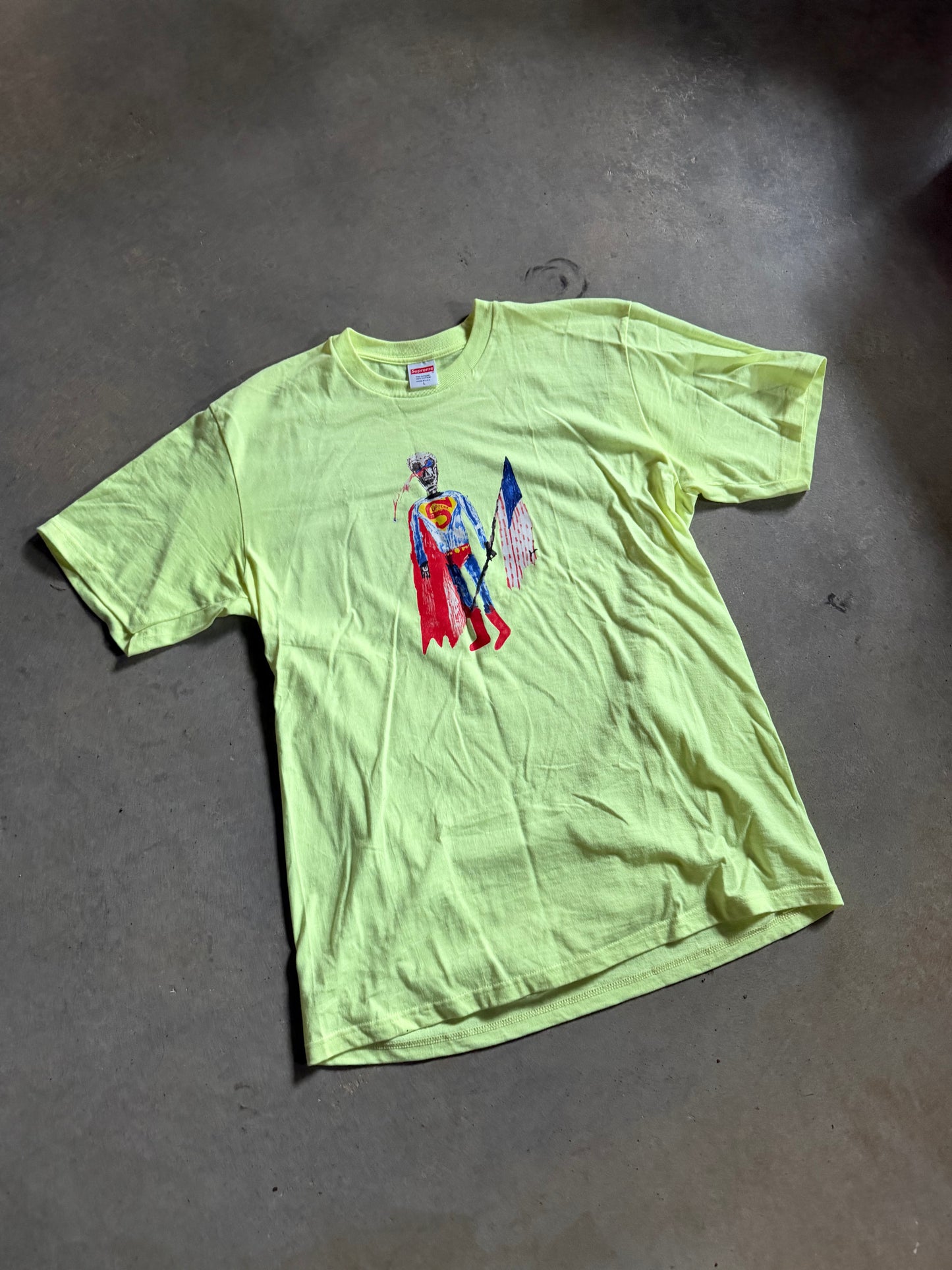 Supreme Skeleton Tee Bright Yellow Sz L
