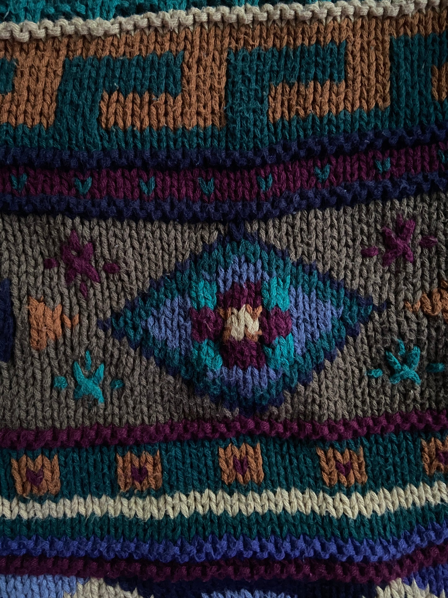 VTG LL Bean Southwestern Cardigan Sweater Sz L