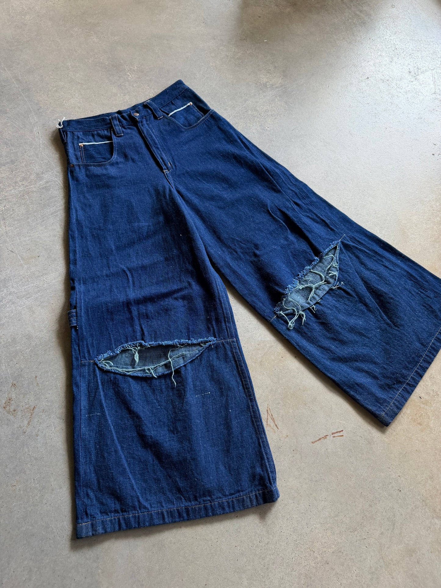 Jnco Reworked Reworked david turner Selvedge JNCO Style Rave Pants Sz 30x30 – Music ...