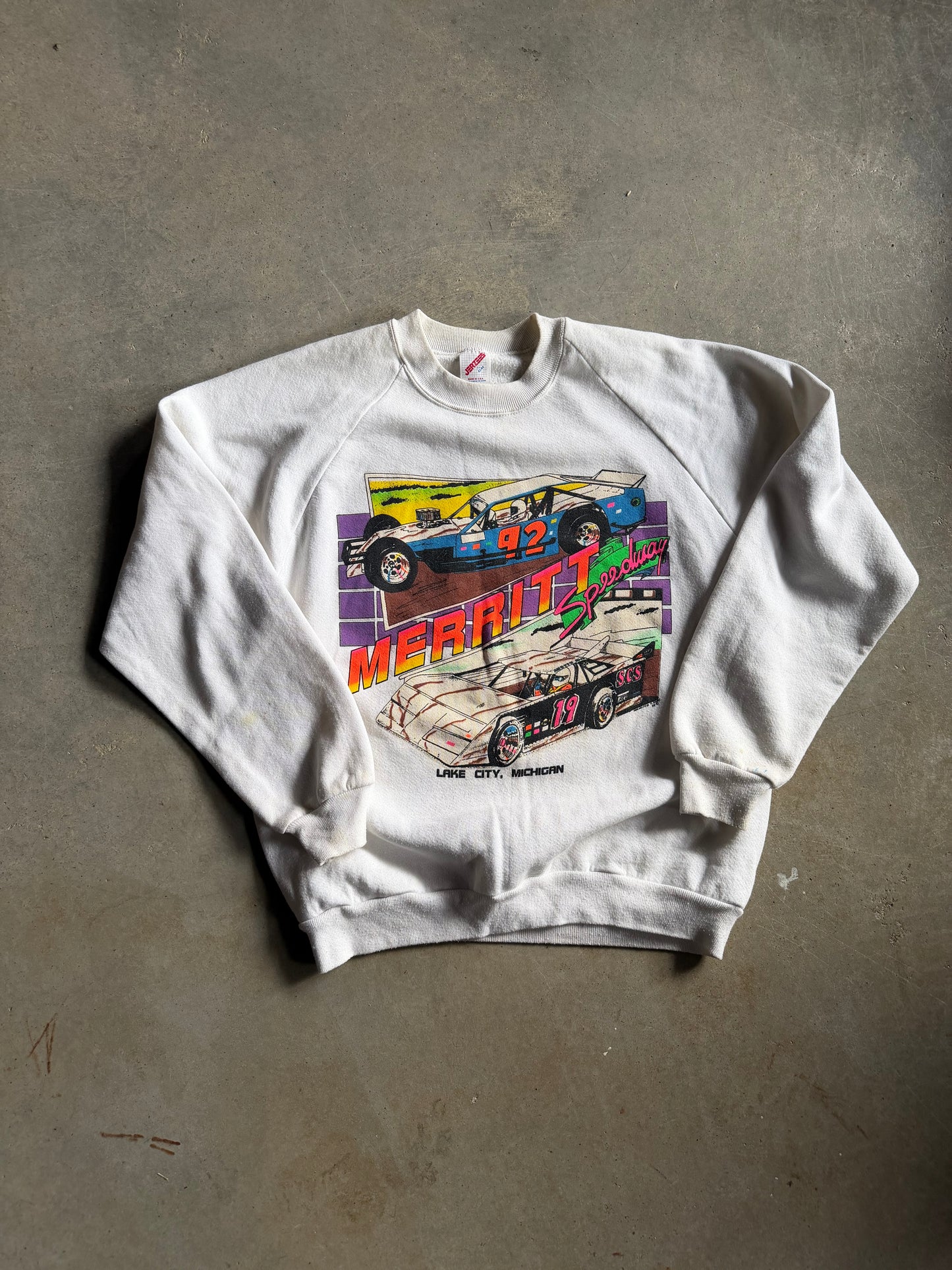 VTG Dirt Track Racing Sweater Sz M