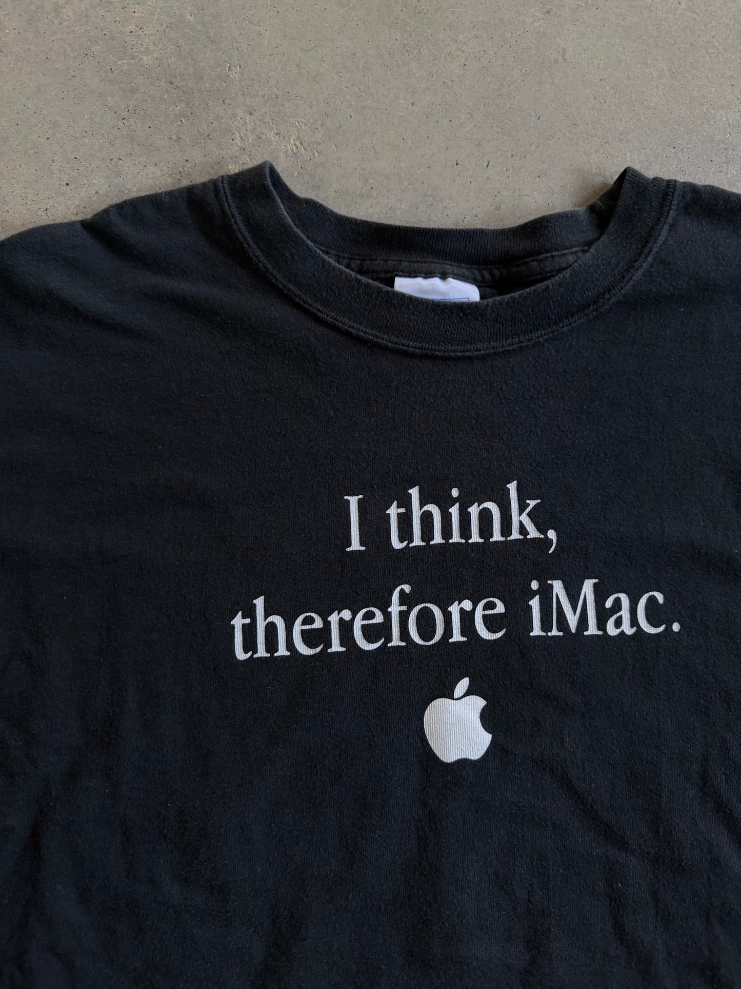 VTG Apple I Think Therefore iMac Black LS Tee Sz XL