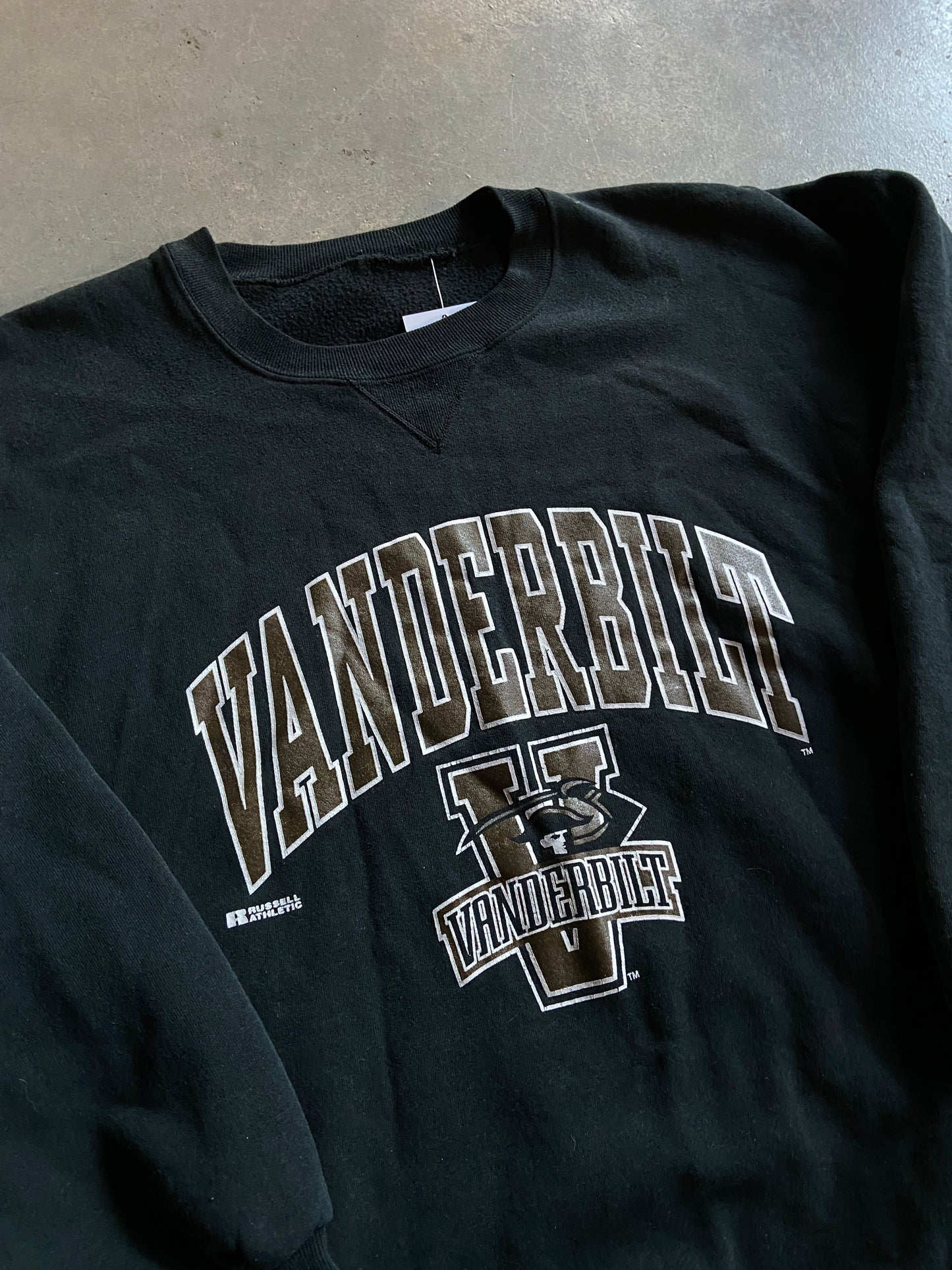 VTG Russell Vanderbilt Graphic Crewneck Sweater Sz XXL