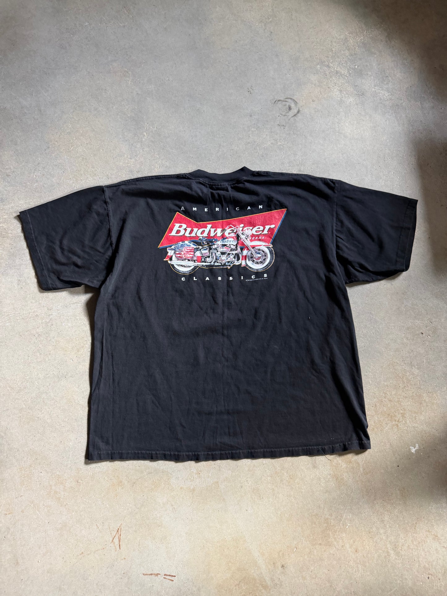 VTG Budweiser King Of Beers Motorcycle Tee Sz 2XL