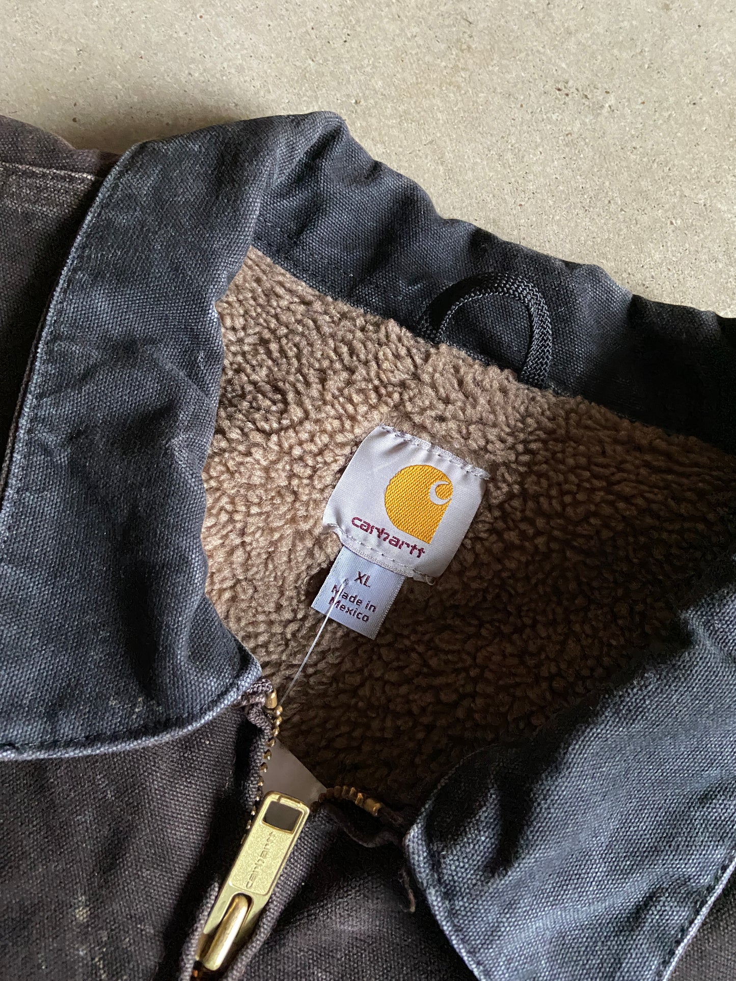 Vintage Carhartt Sandstone Ridge Sherpa Lined Jacket Sz XL C61DKB