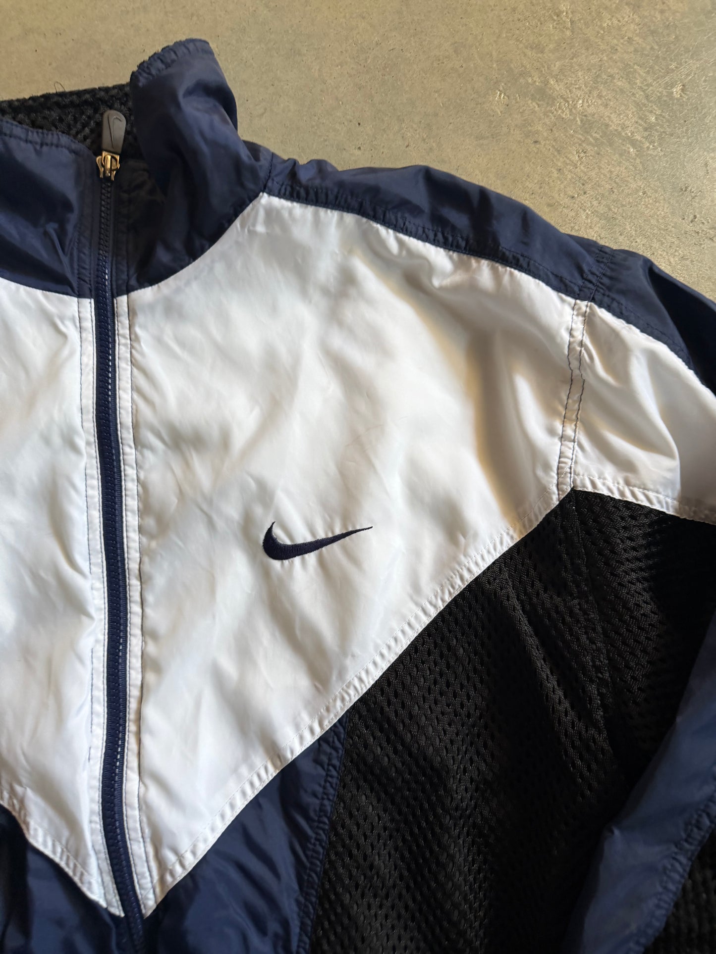 VTG Nike Navy Blue Net Windbreaker Sz L