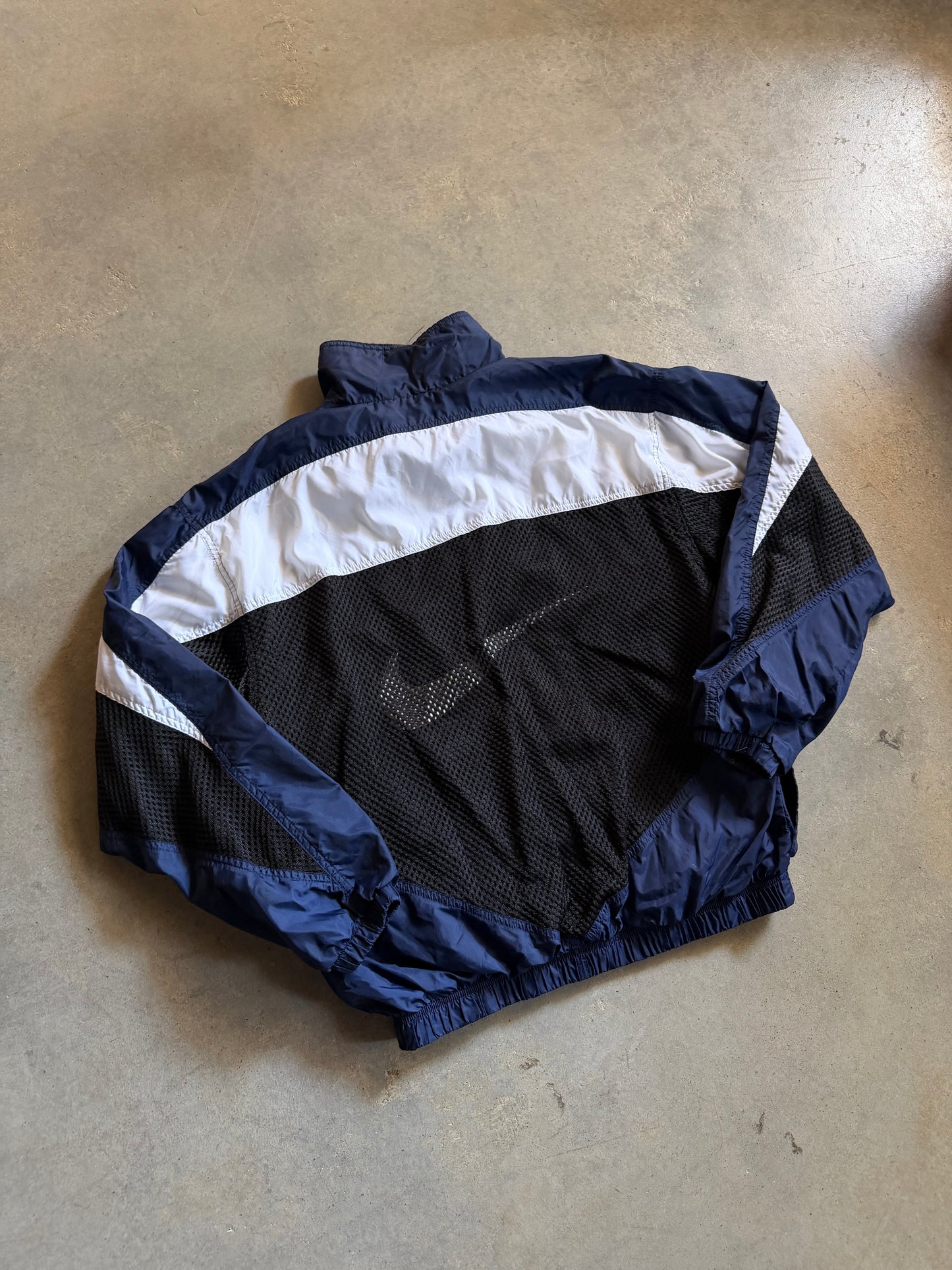 VTG Nike Navy Blue Net Windbreaker Sz L