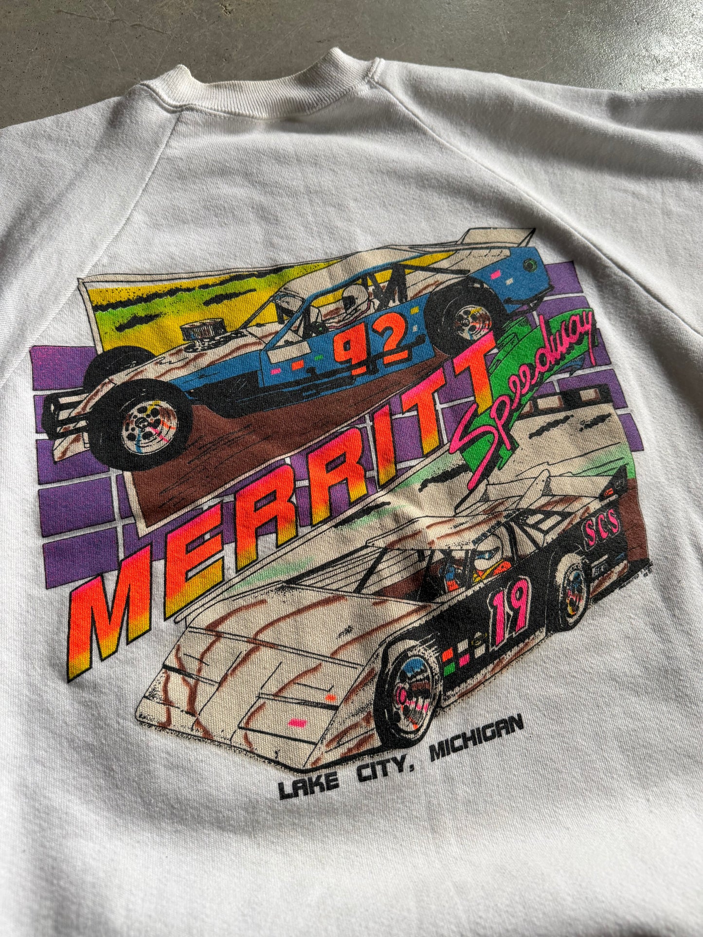 VTG Dirt Track Racing Sweater Sz M