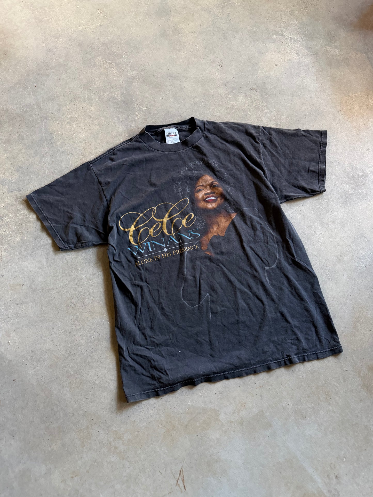 VTG Cece Winans Alone In His Presence Tee Sz XL