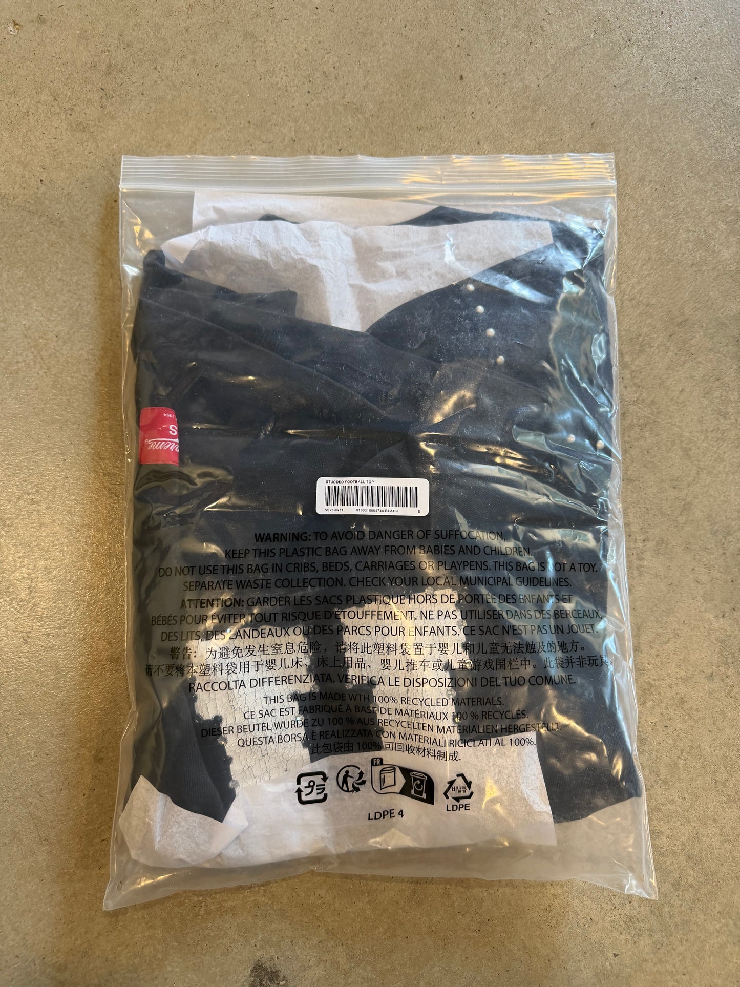 Supreme Studded S/S Football Top Sz S