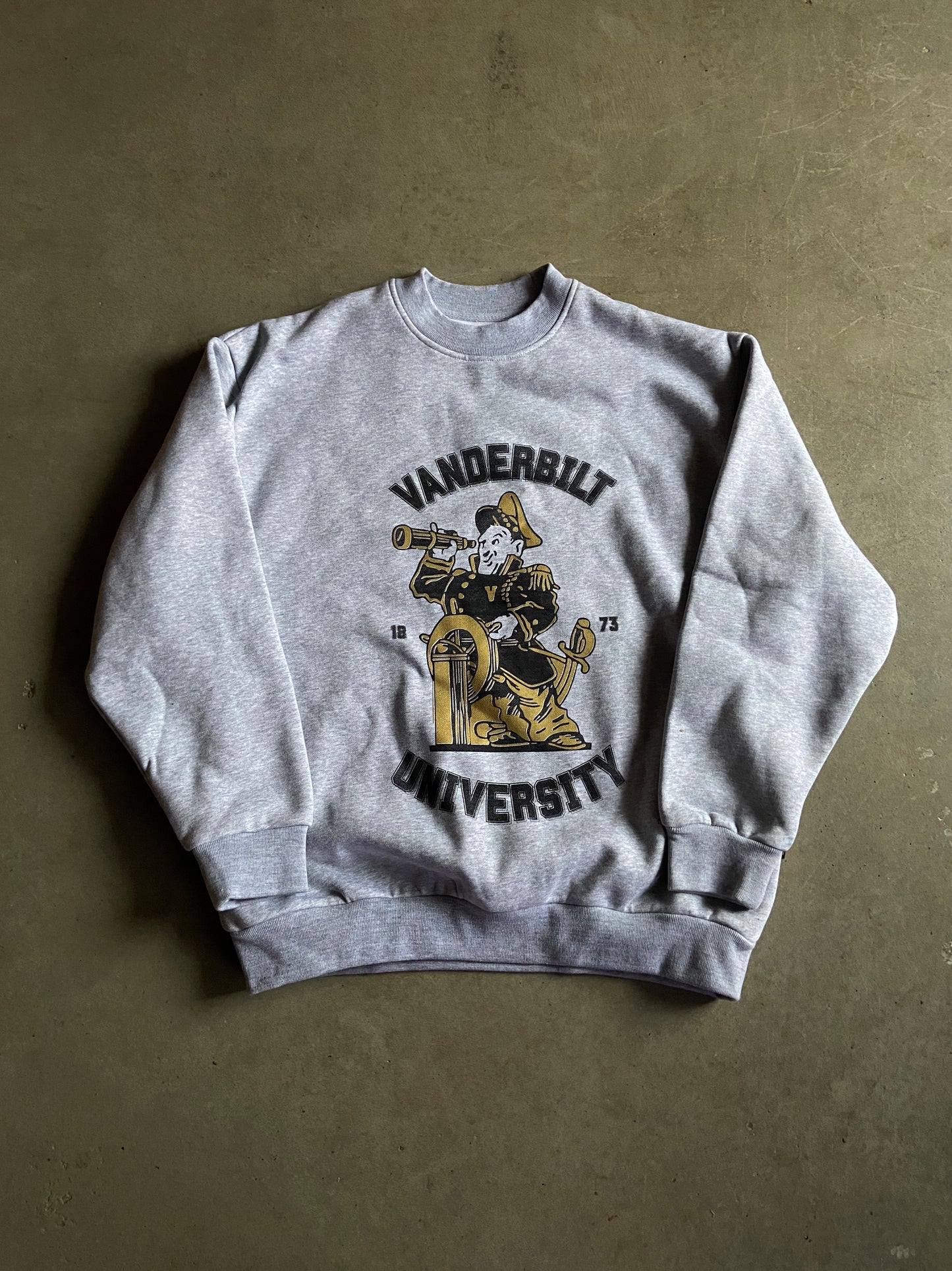 Hand Printed Vanderbilt Commodore Color Logo Sweater