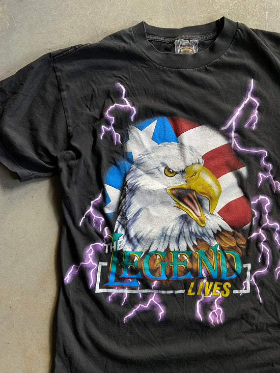 VTG Eagle The Legend Lives Thunder Tee Sz L