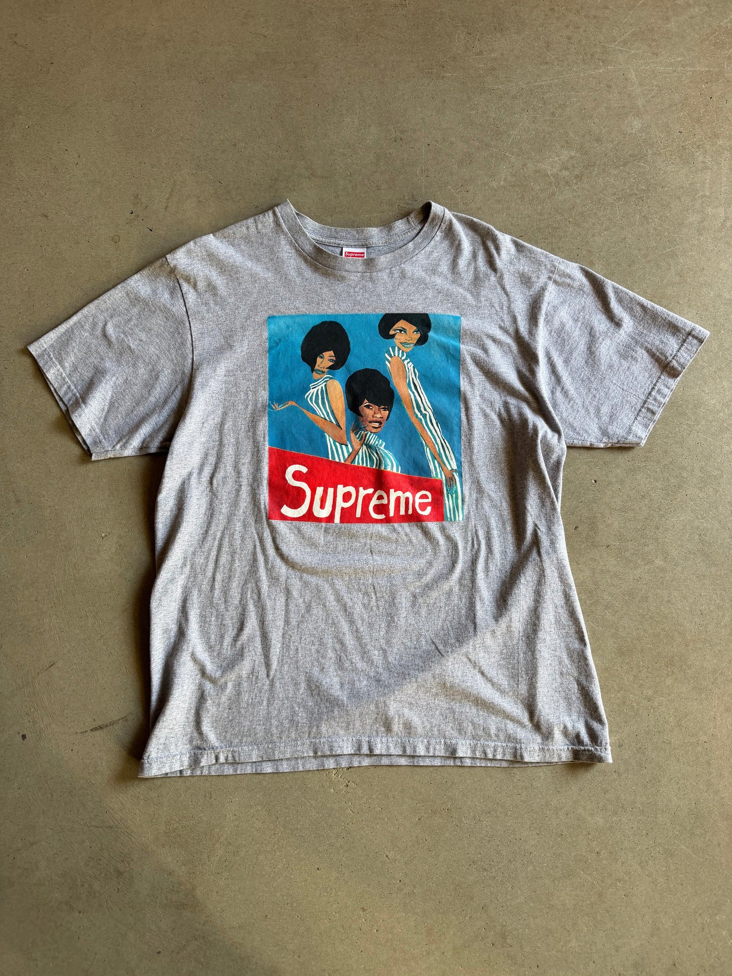 Supreme Group Heather Gray Tee Sz L