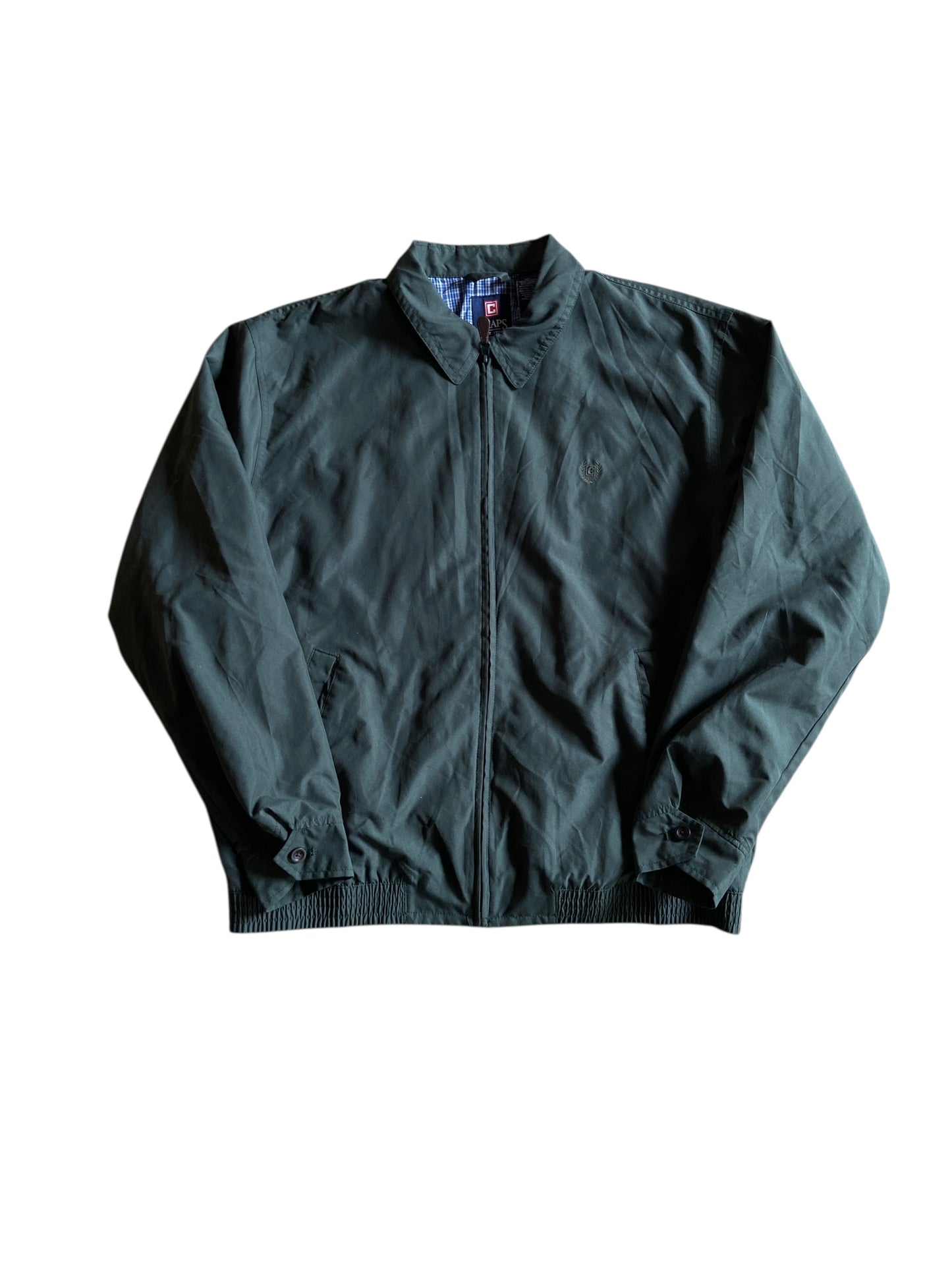 VTG Chaps Green Harrington Jacket Sz L