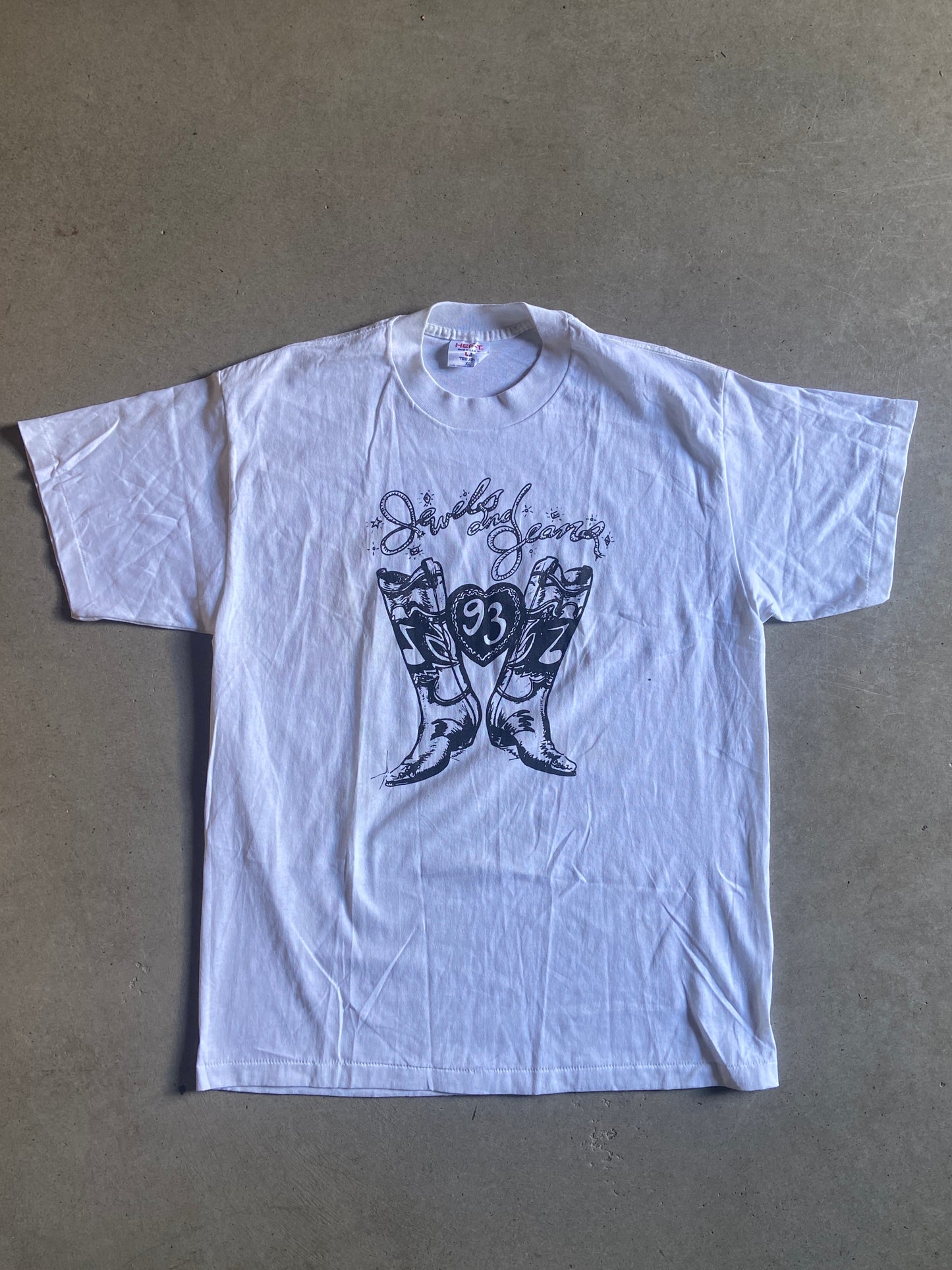 VTG Jewels & Seats 1993 White Tee Sz XL