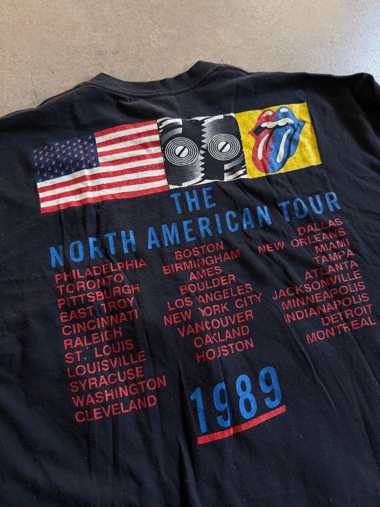 VTG Rolling Stones 1989 North American Tour Tee Sz L/XL