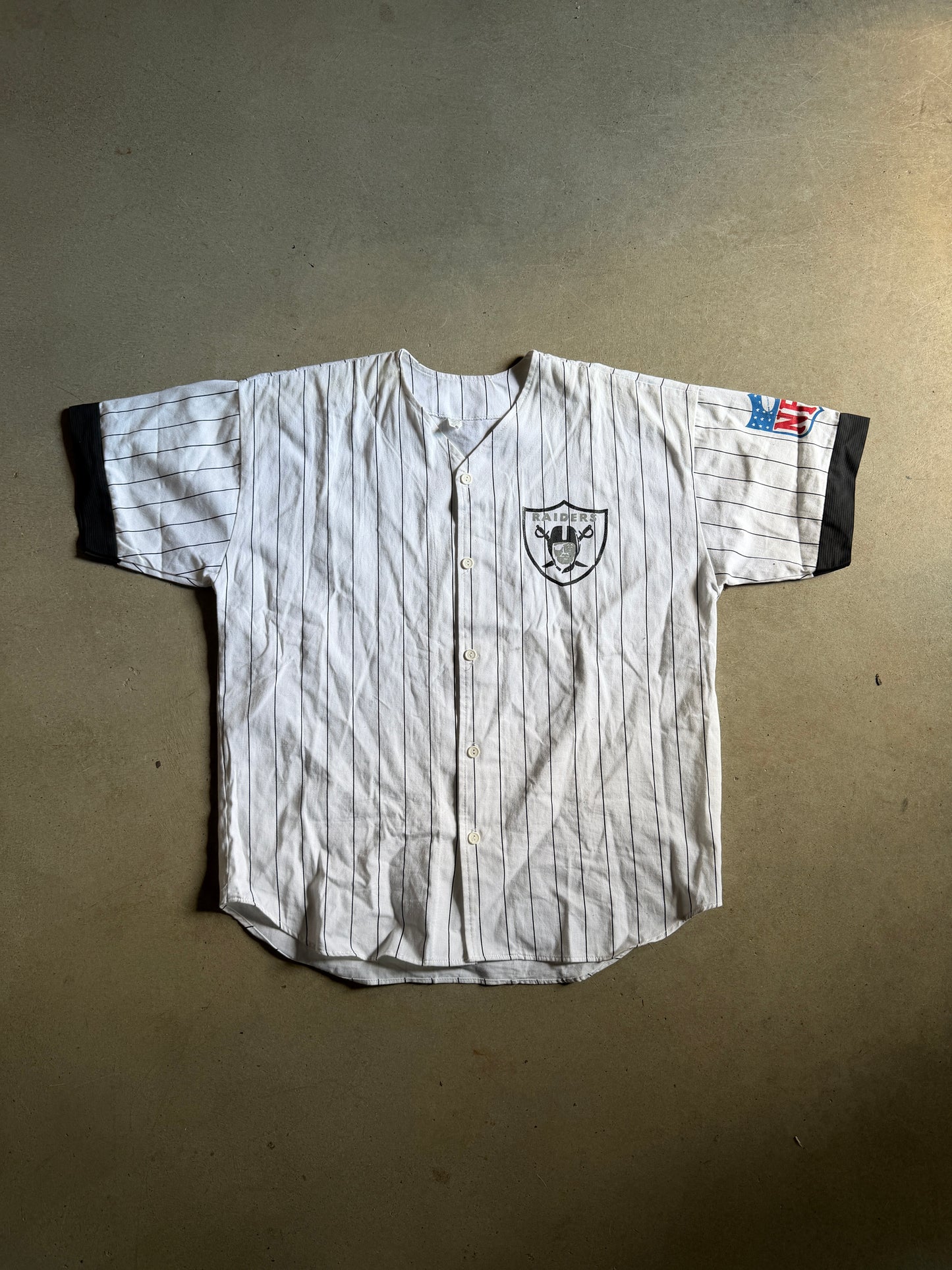 VTG 90s Los Angeles Raiders Baseball Set Sz XL