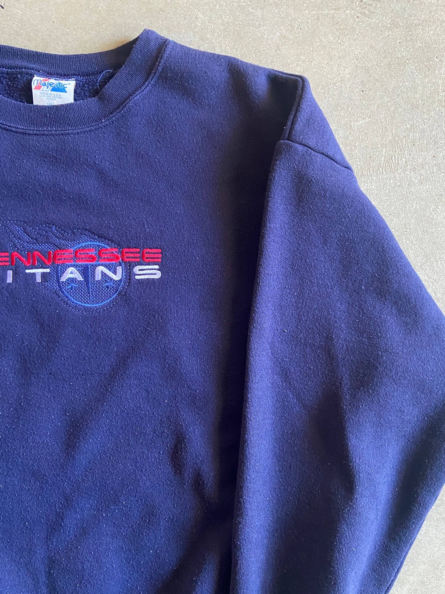 VTG Tennessee Titans Embroidered Sweater Sz XL