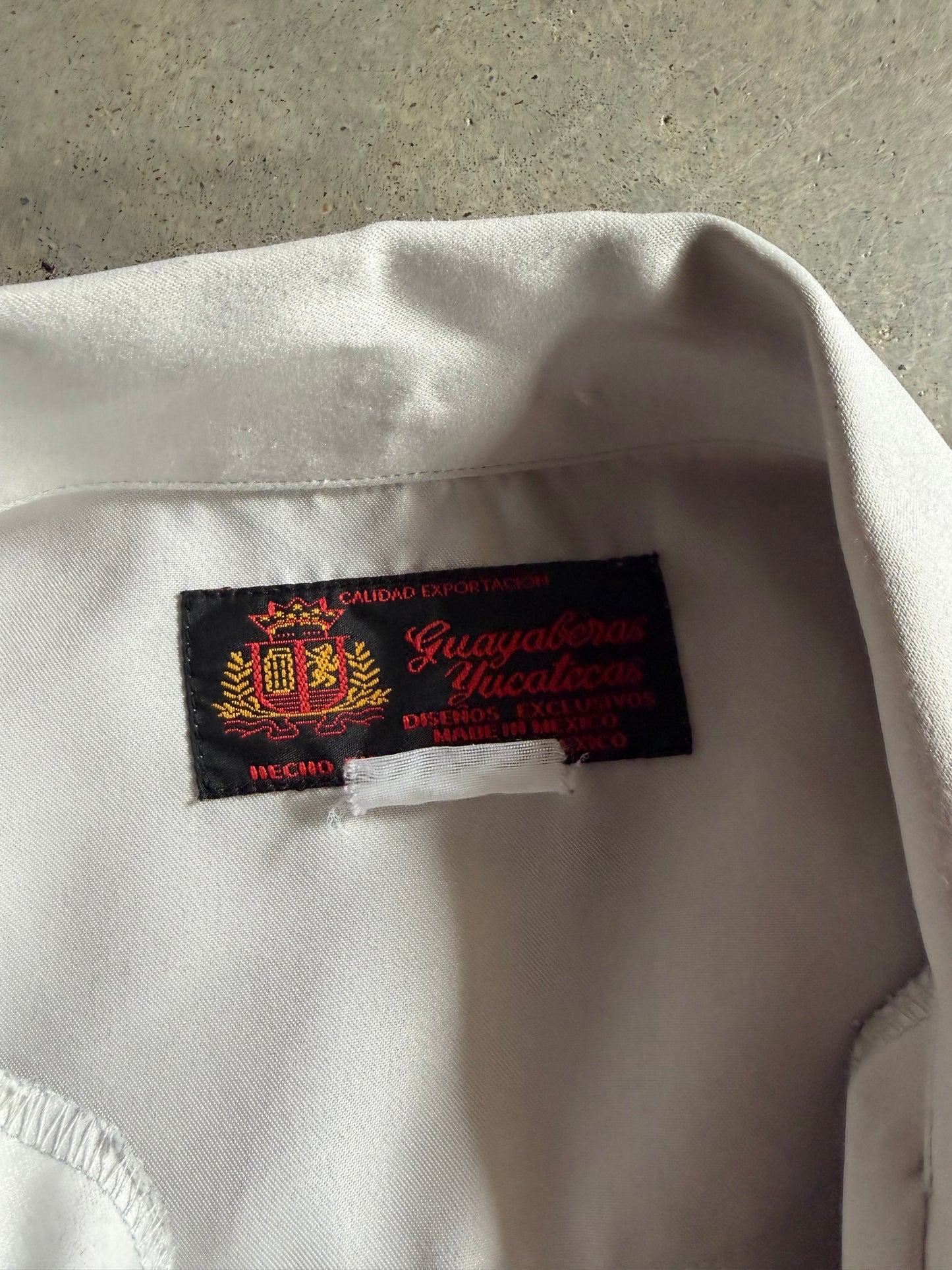 Guataberas Yucatecas Gray Button Up Shirt Sz L/XL