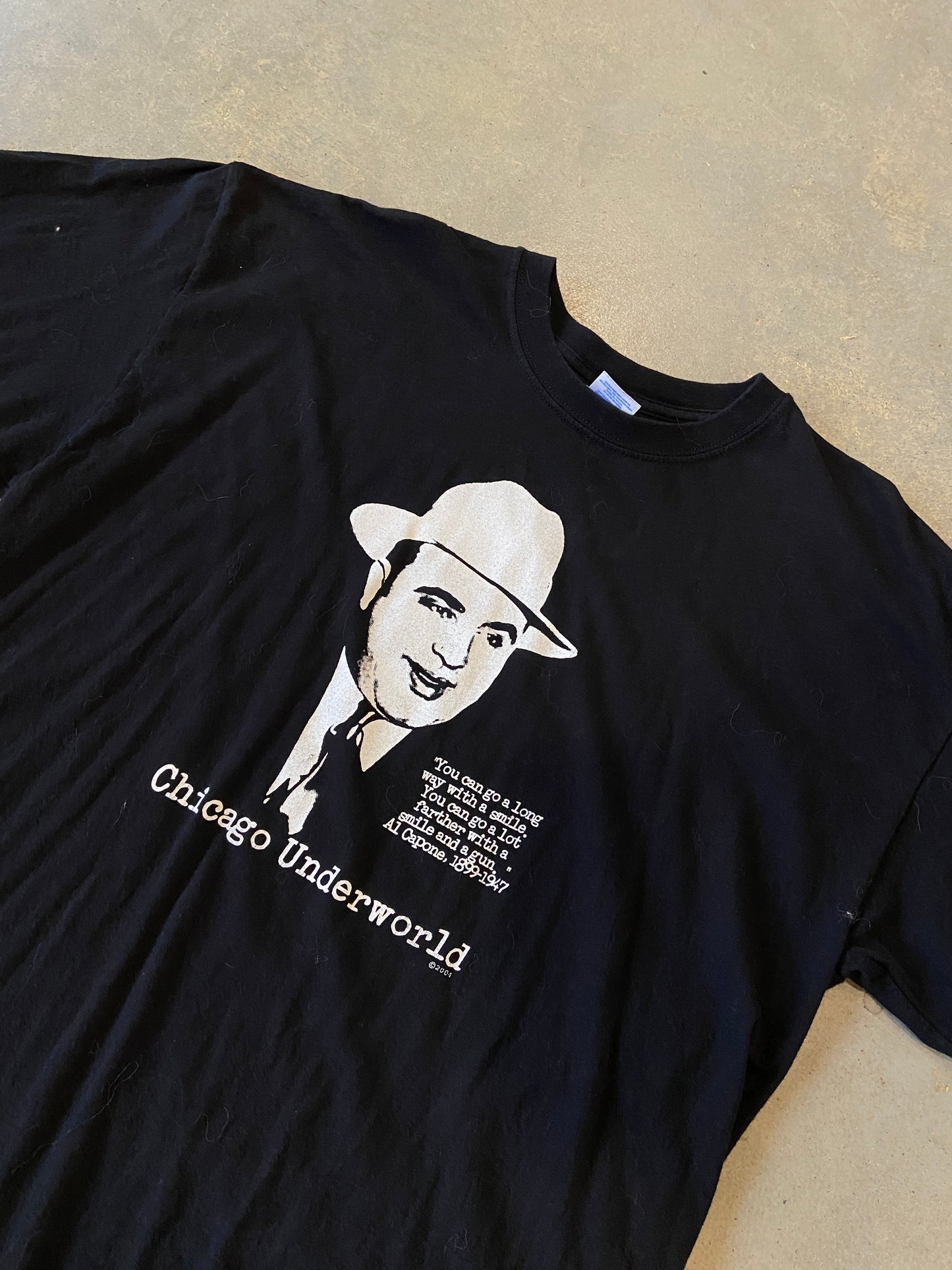 VTG Al Capone Chicago Underworld Tee Sz L
