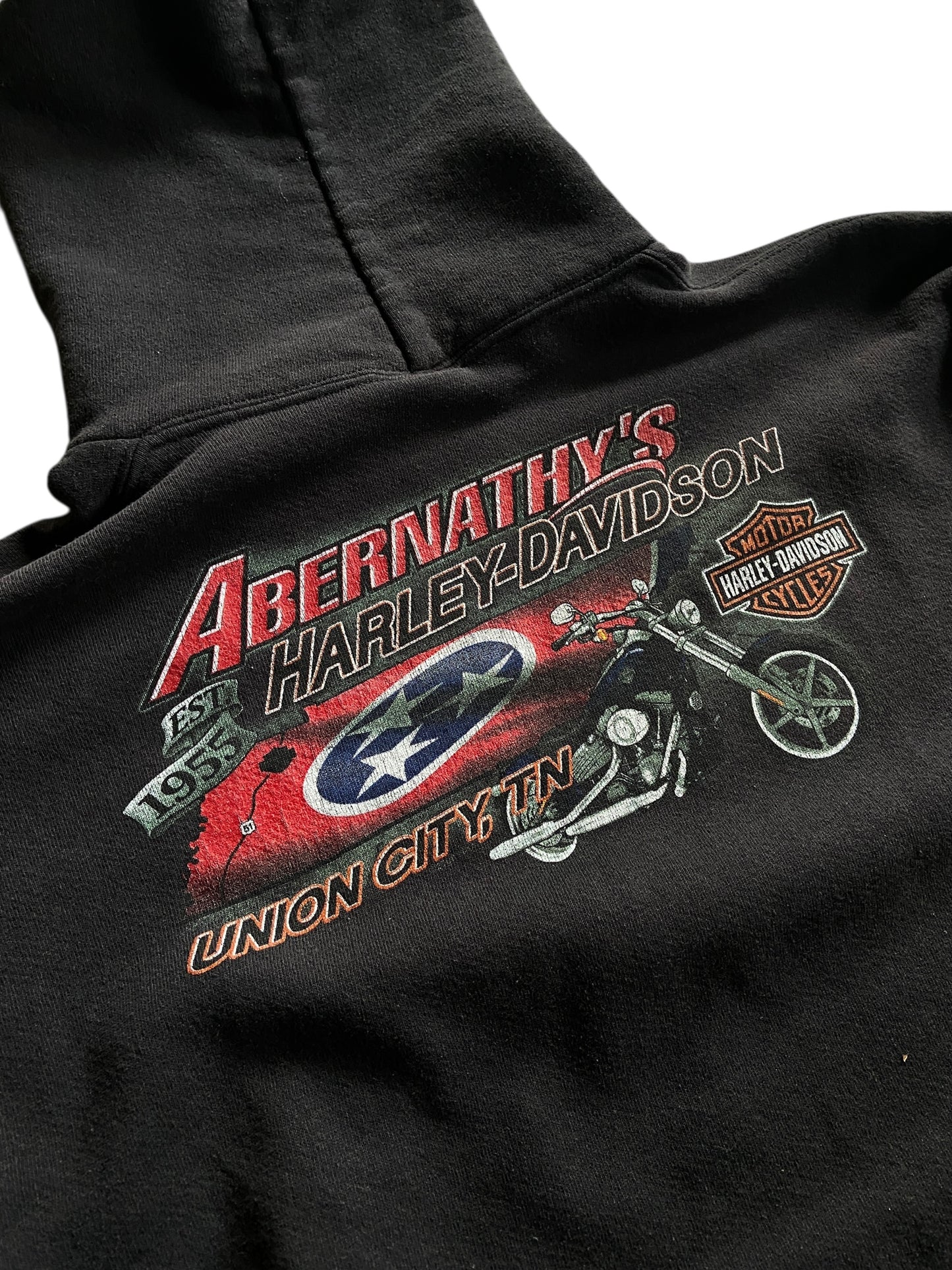 VTG Harley Davidson Eagle Thrashed Hoodie Sz M/L