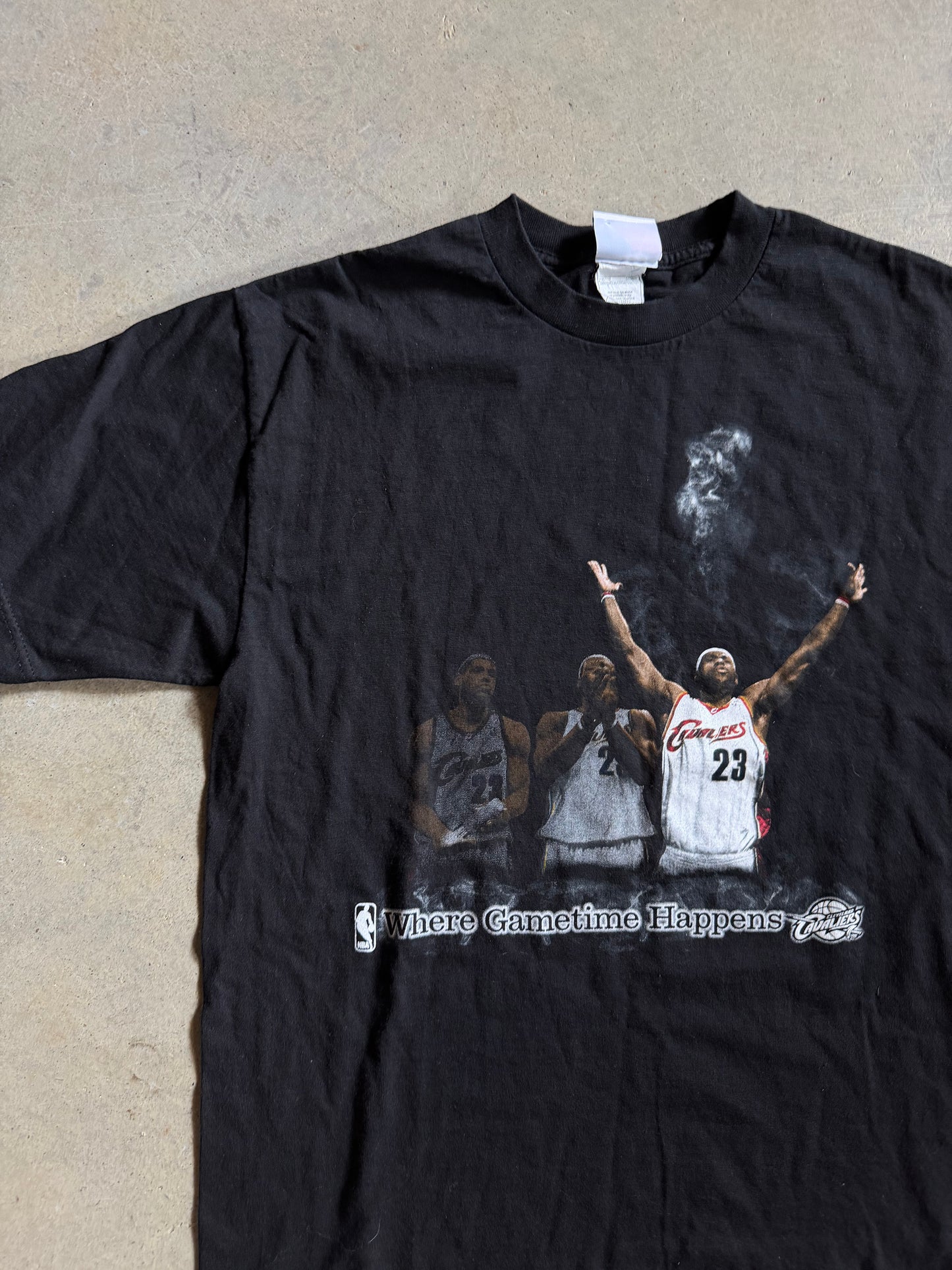 Y2K Cleveland Cavaliers Lebron James Majestic Tee Sz M