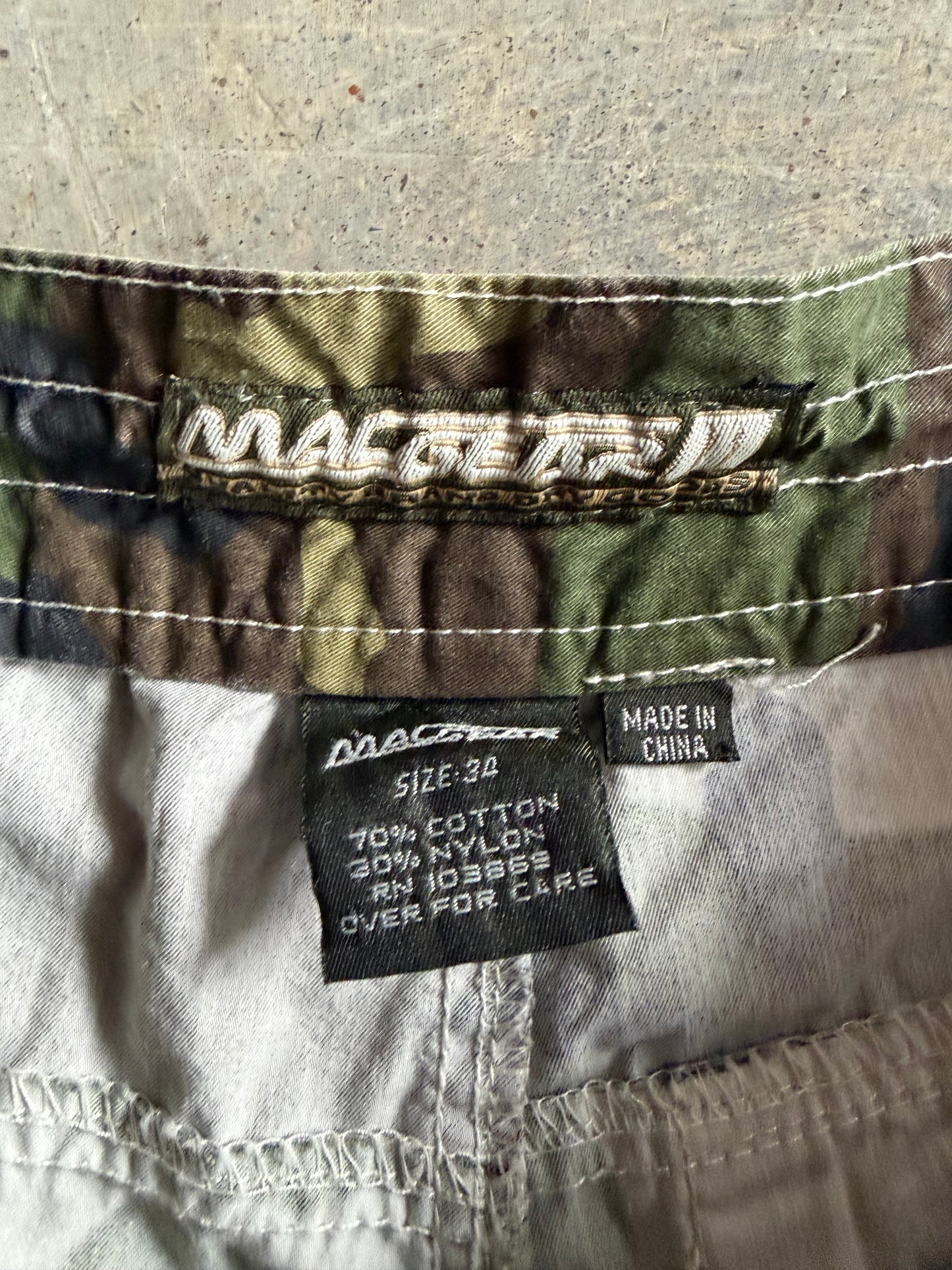 VTG Macgear Camo Glow in The Dark Rave Pants Sz 34x32