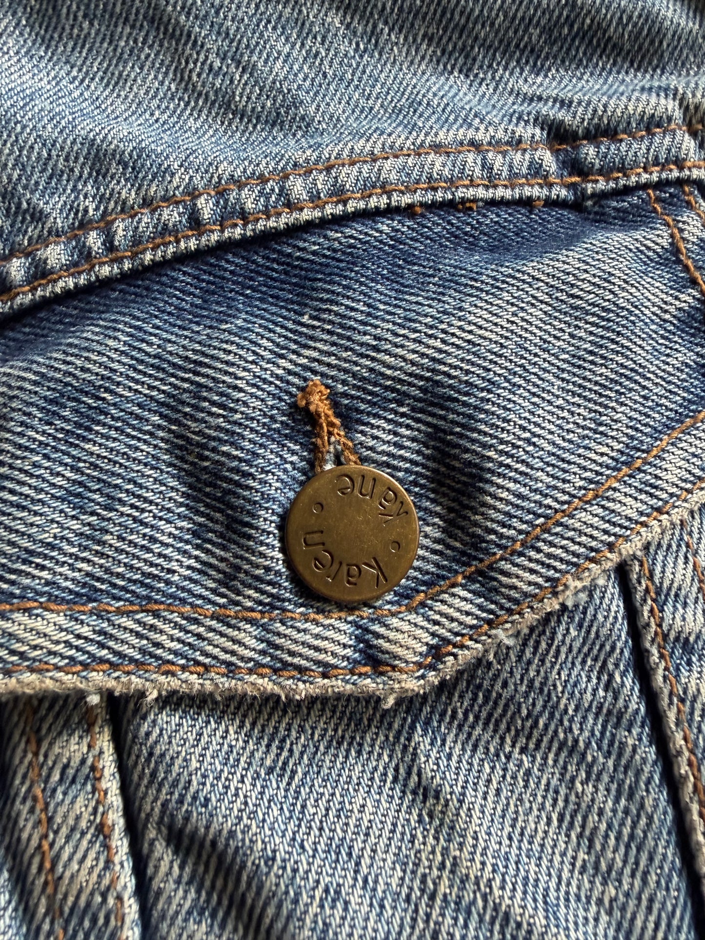 VTG Karen Kane Blue Jean Denim Jacket Sz M/L