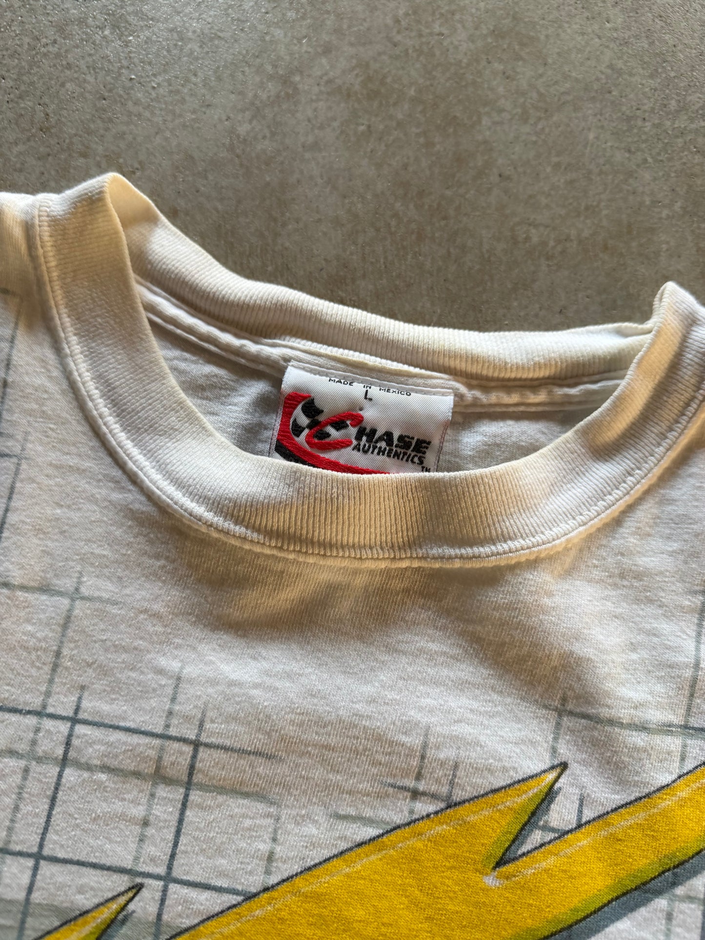 VTG Dale Jarrett All Over Print Nascar Tee Sz L/XL