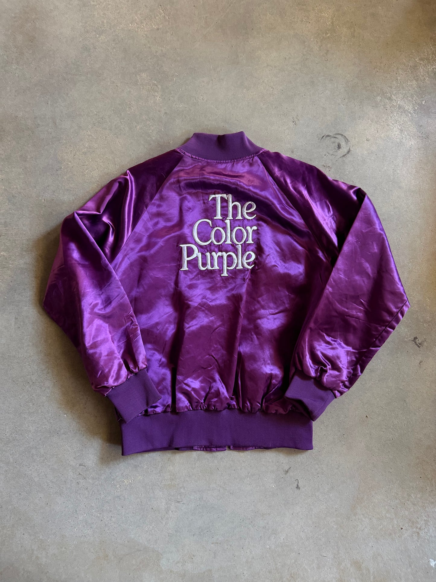 VTG 80s The Color Purple Movie Promo Satin Jacket Sz L