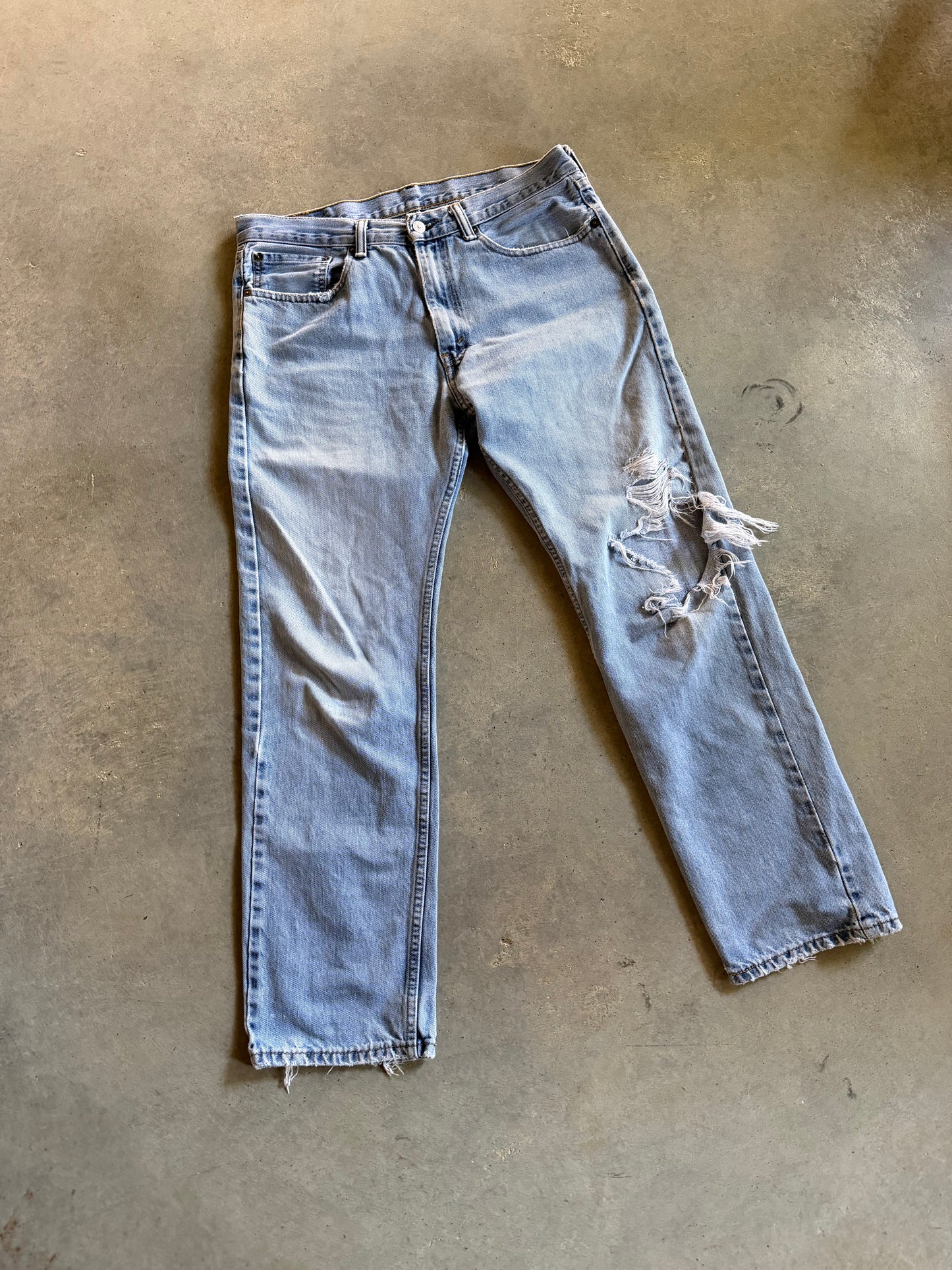 VTG Levis 505 Light Wash Denim Jeans Sz 34x32