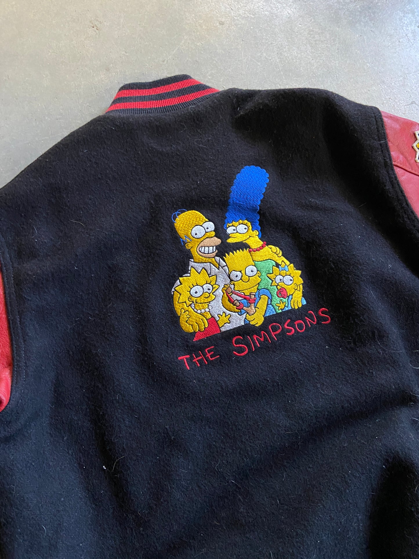 VTG Simpsons Cast and Crew Varsity Jacket Sz L
