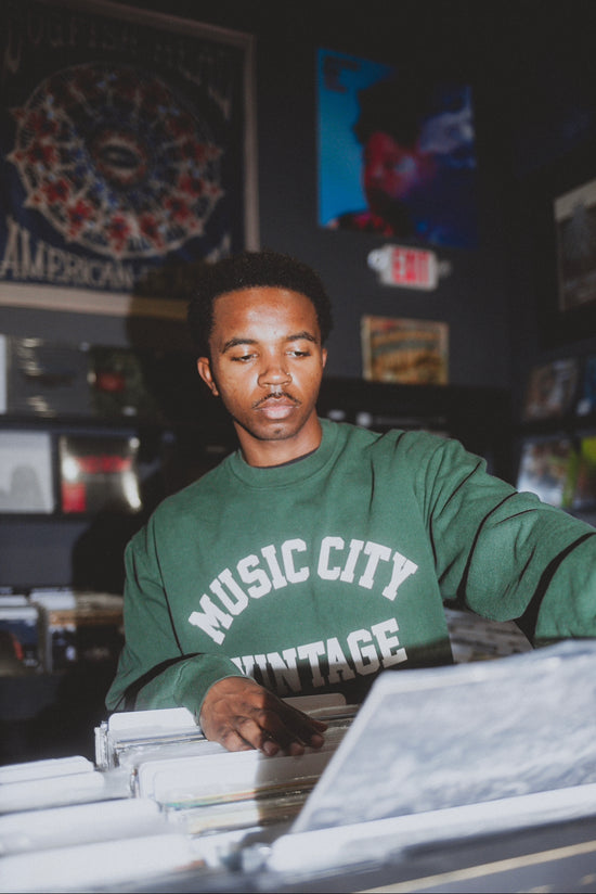 Load image into Gallery viewer, Music City Vintage Collegiate Classic Crewneck &amp;#39;Ivy&amp;#39;
