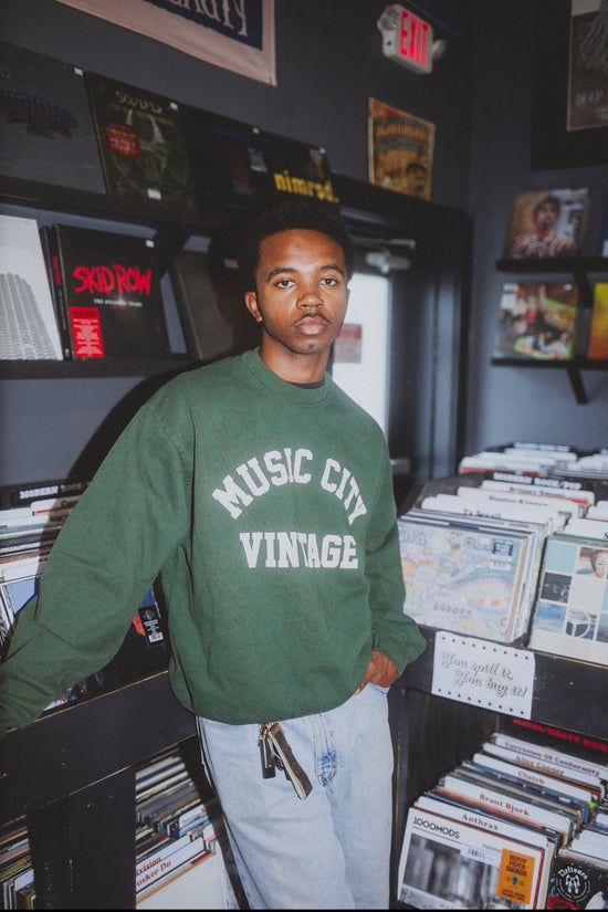 Load image into Gallery viewer, Music City Vintage Collegiate Classic Crewneck &amp;#39;Ivy&amp;#39;
