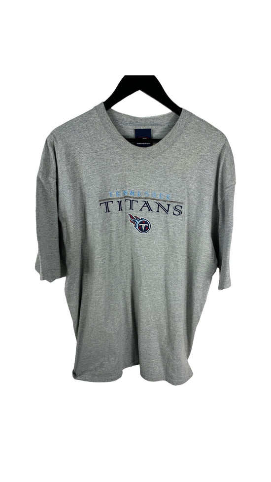 VTG Tennessee Titans Embroidered Bar Logo Tee Sz L
