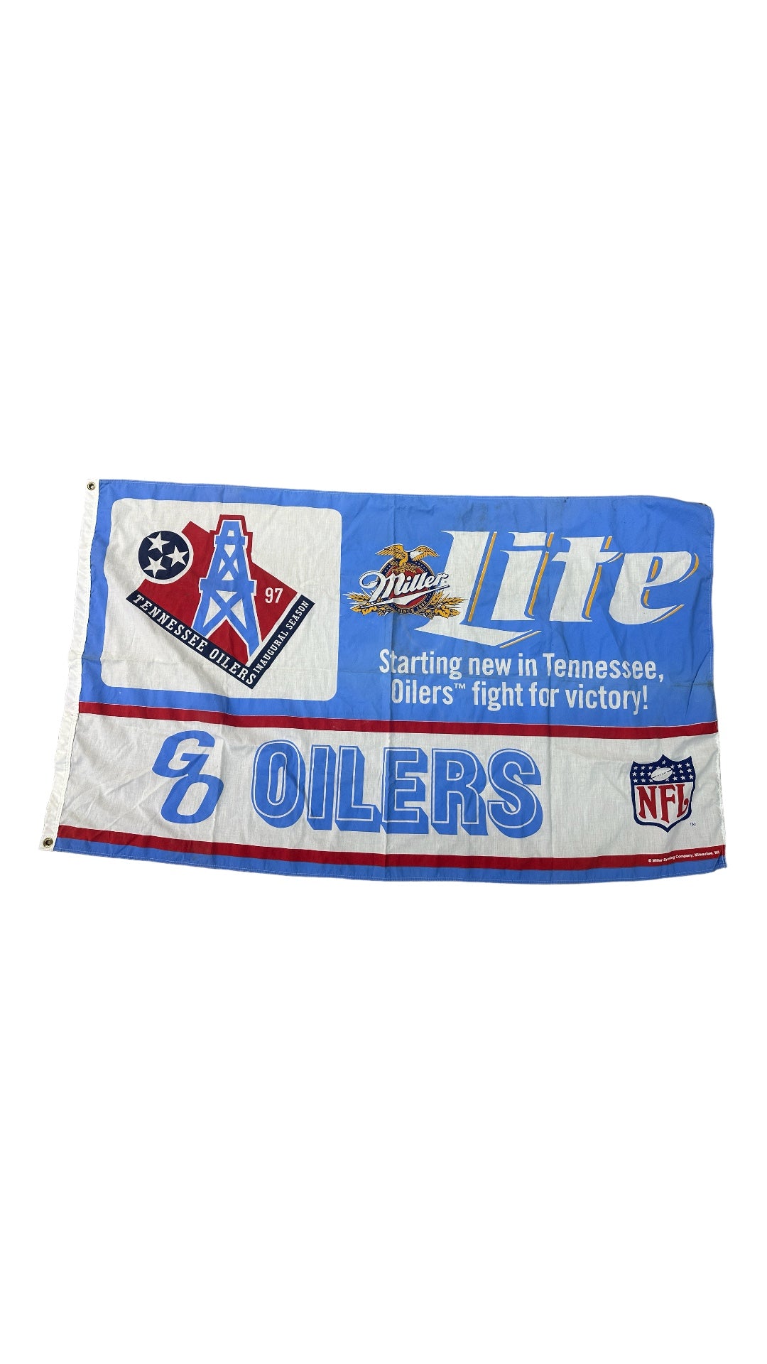 VTG 1997 Tennessee Oilers Inaugural Season Flag 3.5ft x6ft