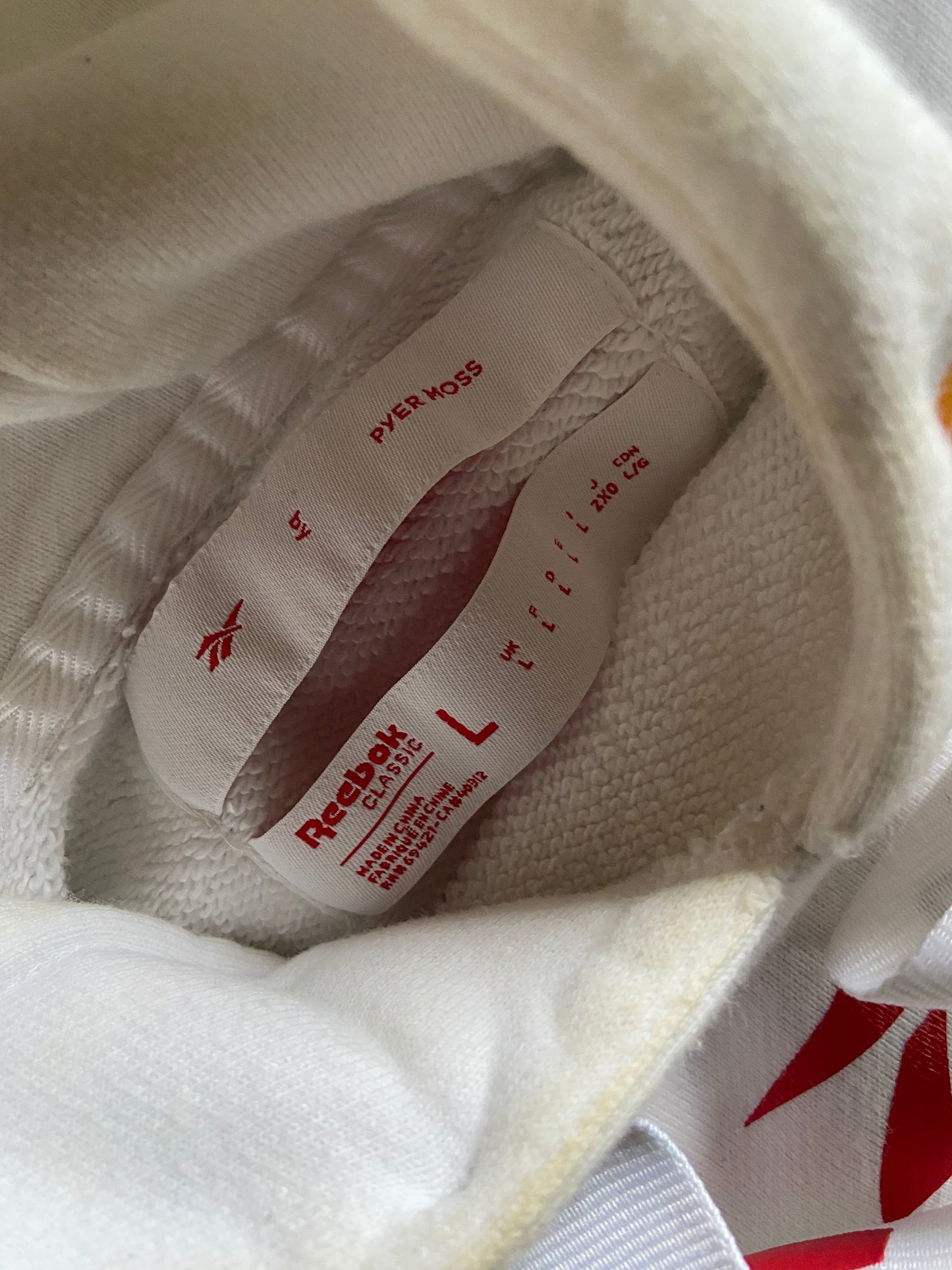 Pyer Moss x Reebok Hooded Sweatshirt Sz Large